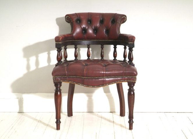 Oxblood Captains Chair