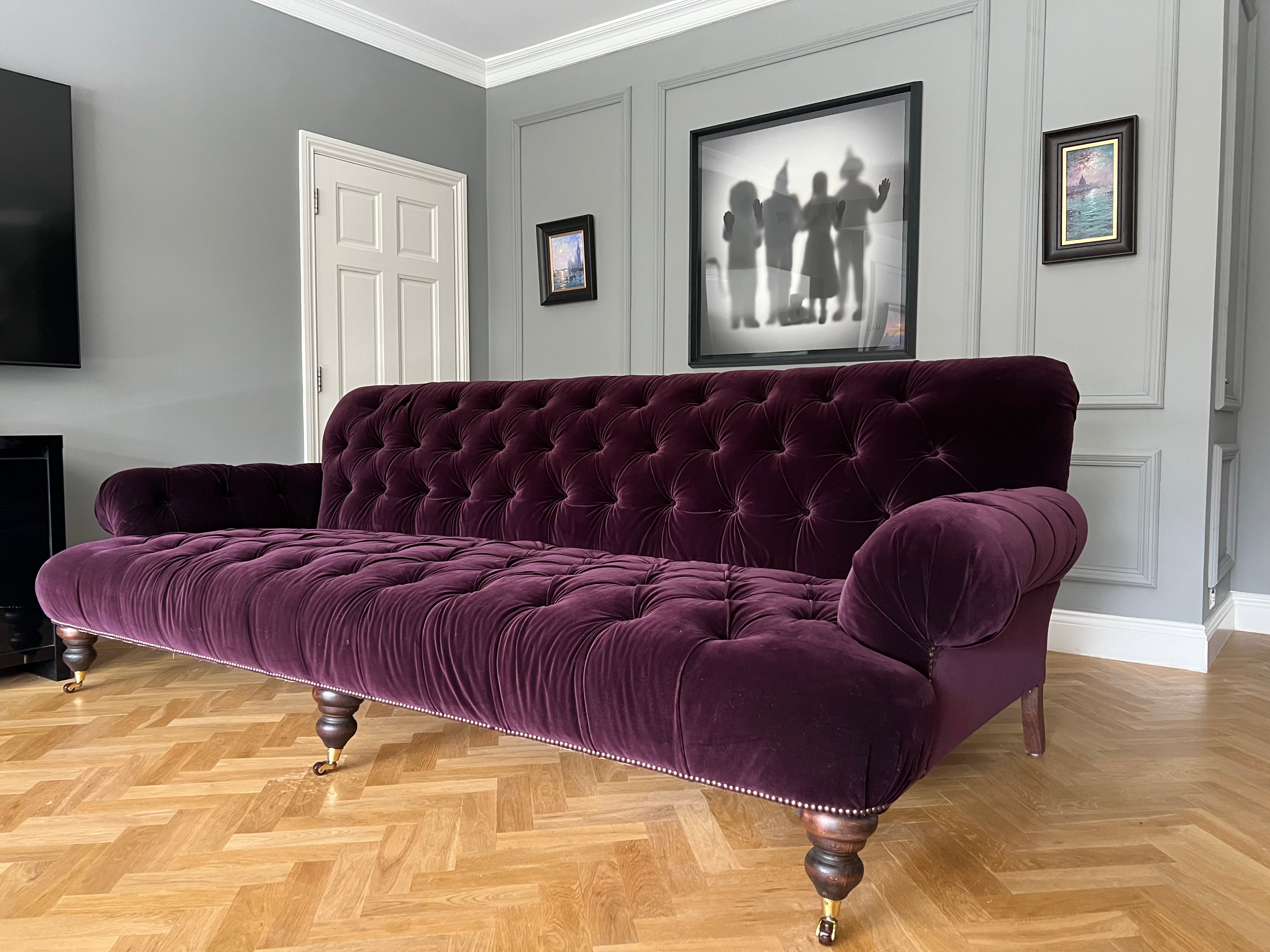 Our New Robinson Sofa - Finishes in Amy Somerville Smoking Room Velvet