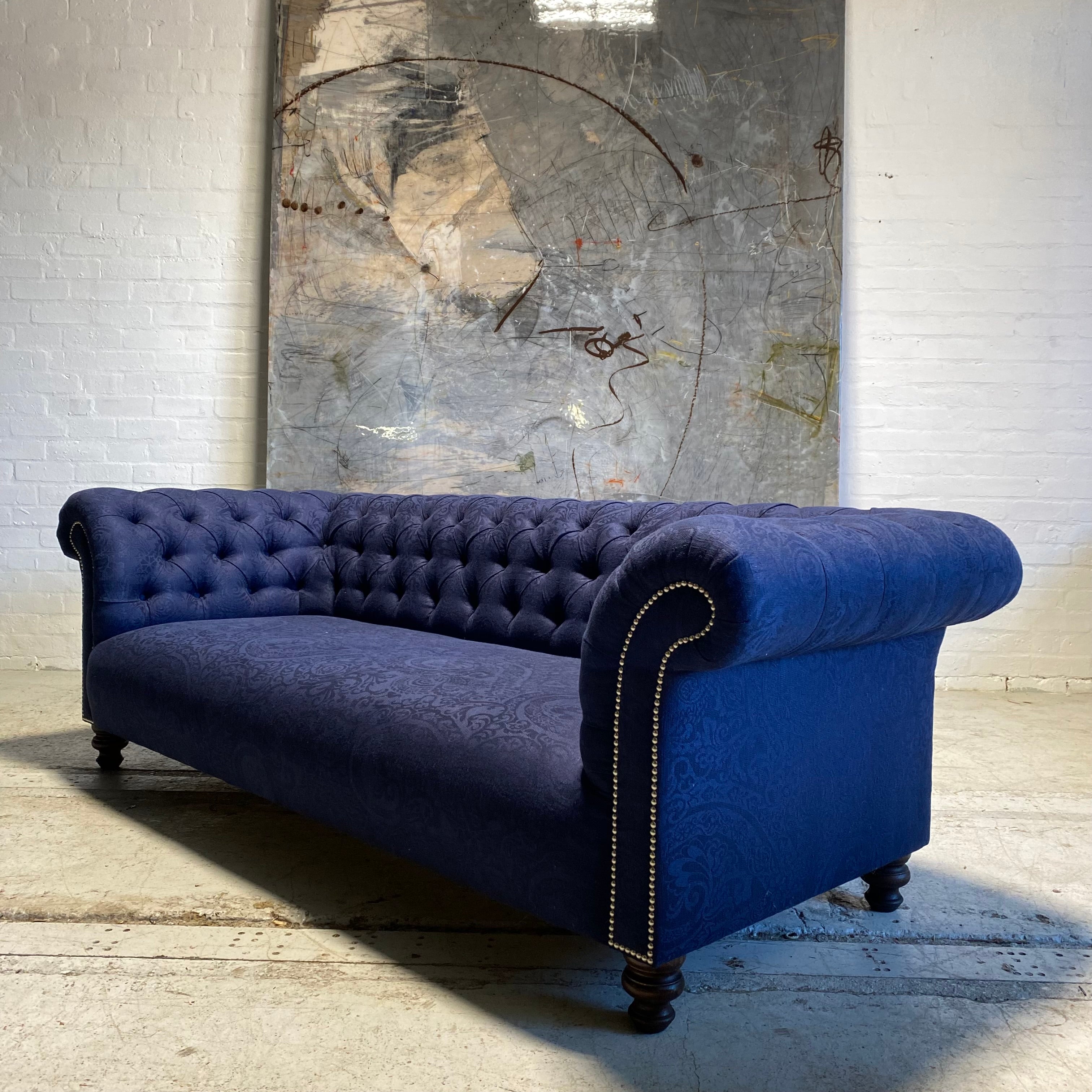 Our Goderich Chesterfield Sofa in Deep Navy Ralph Lauren Fabric