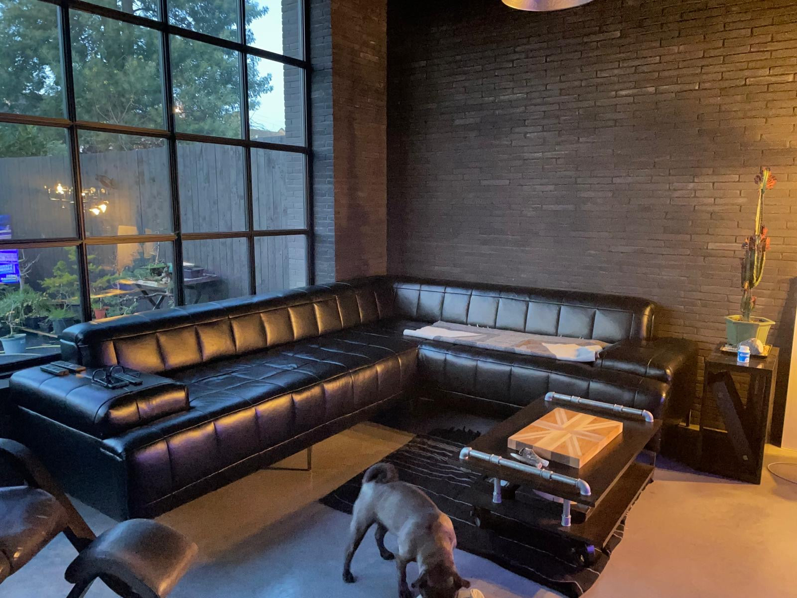 Our Blair Sectional Corner Sofa in Midnight Black leathers