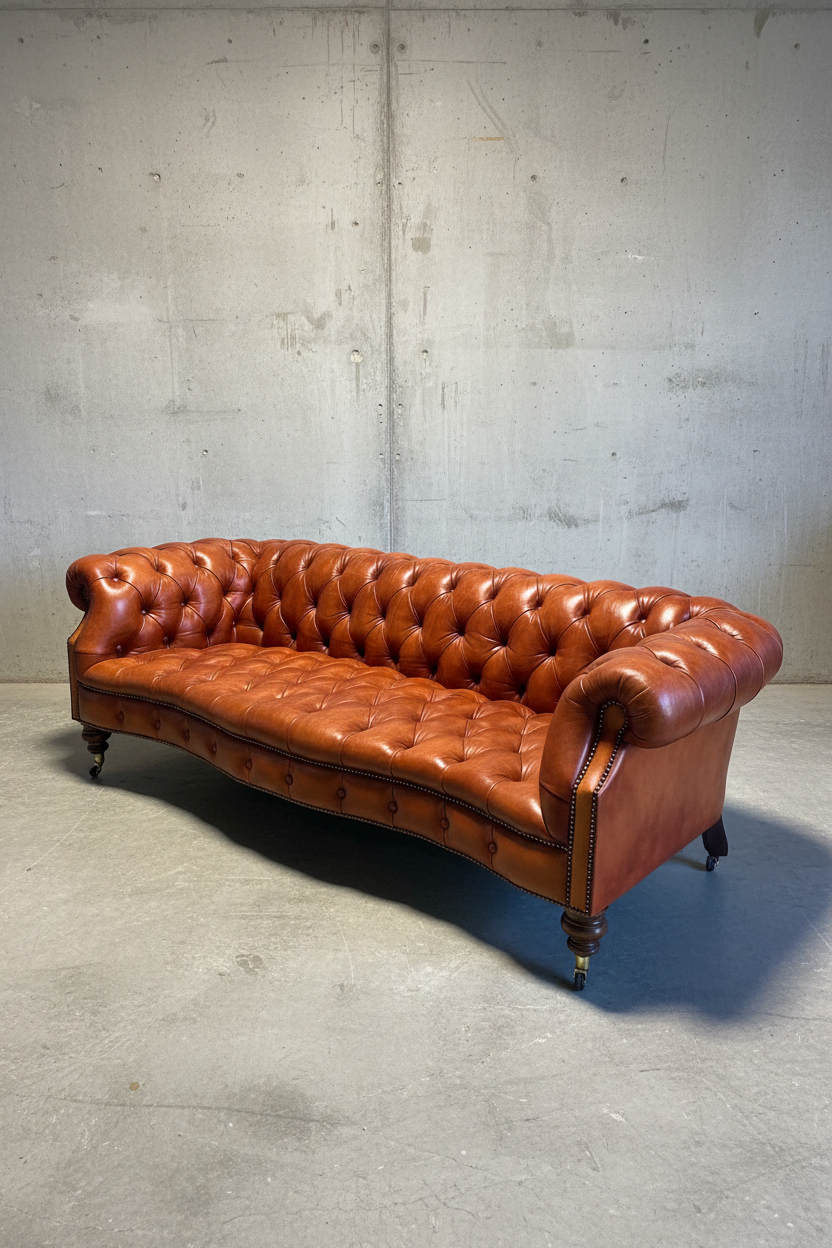 Our Maria Chesterfield in Hand Dyed Chestnut - Crafting Manner 5