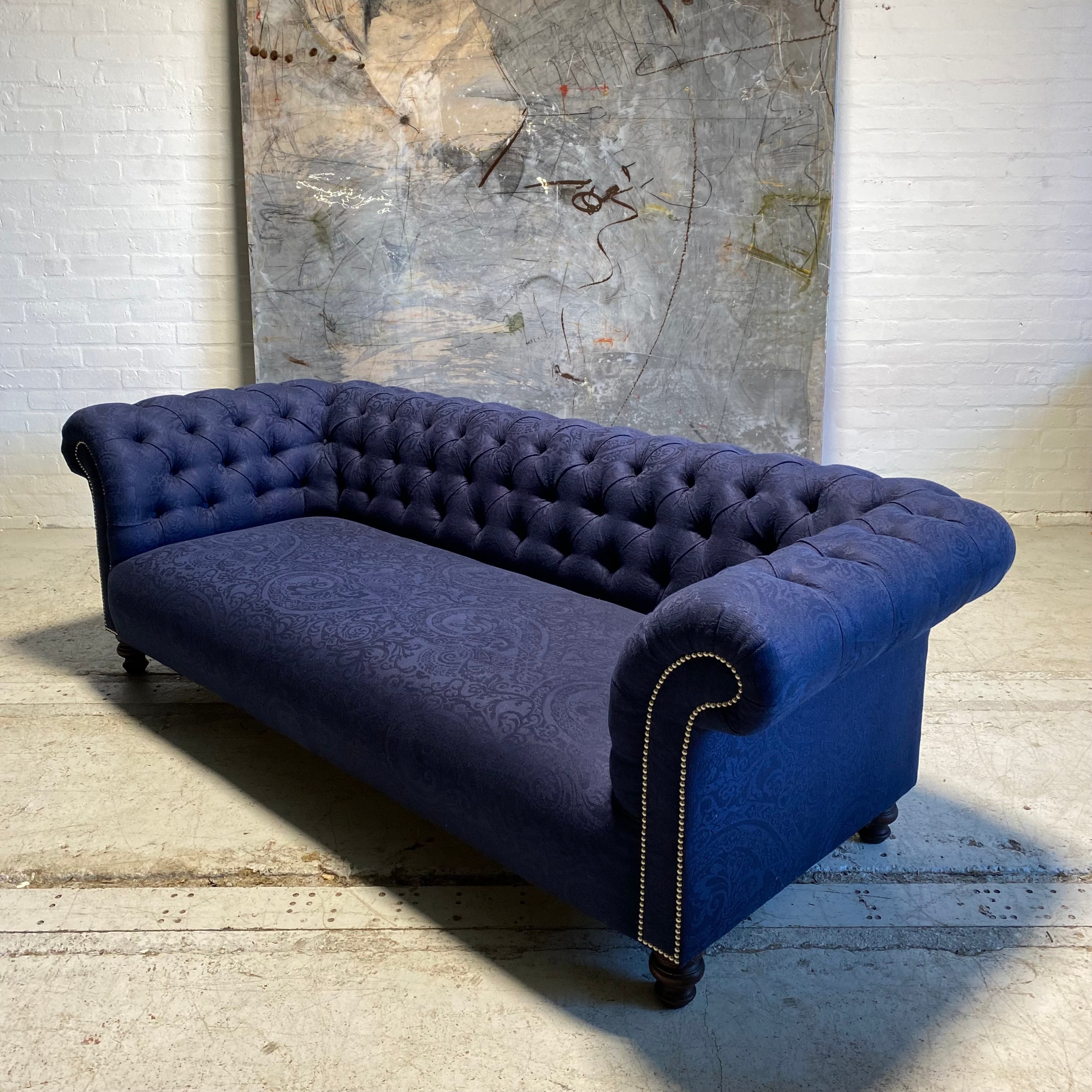 Our Goderich Chesterfield Sofa in Deep Navy Ralph Lauren Fabric