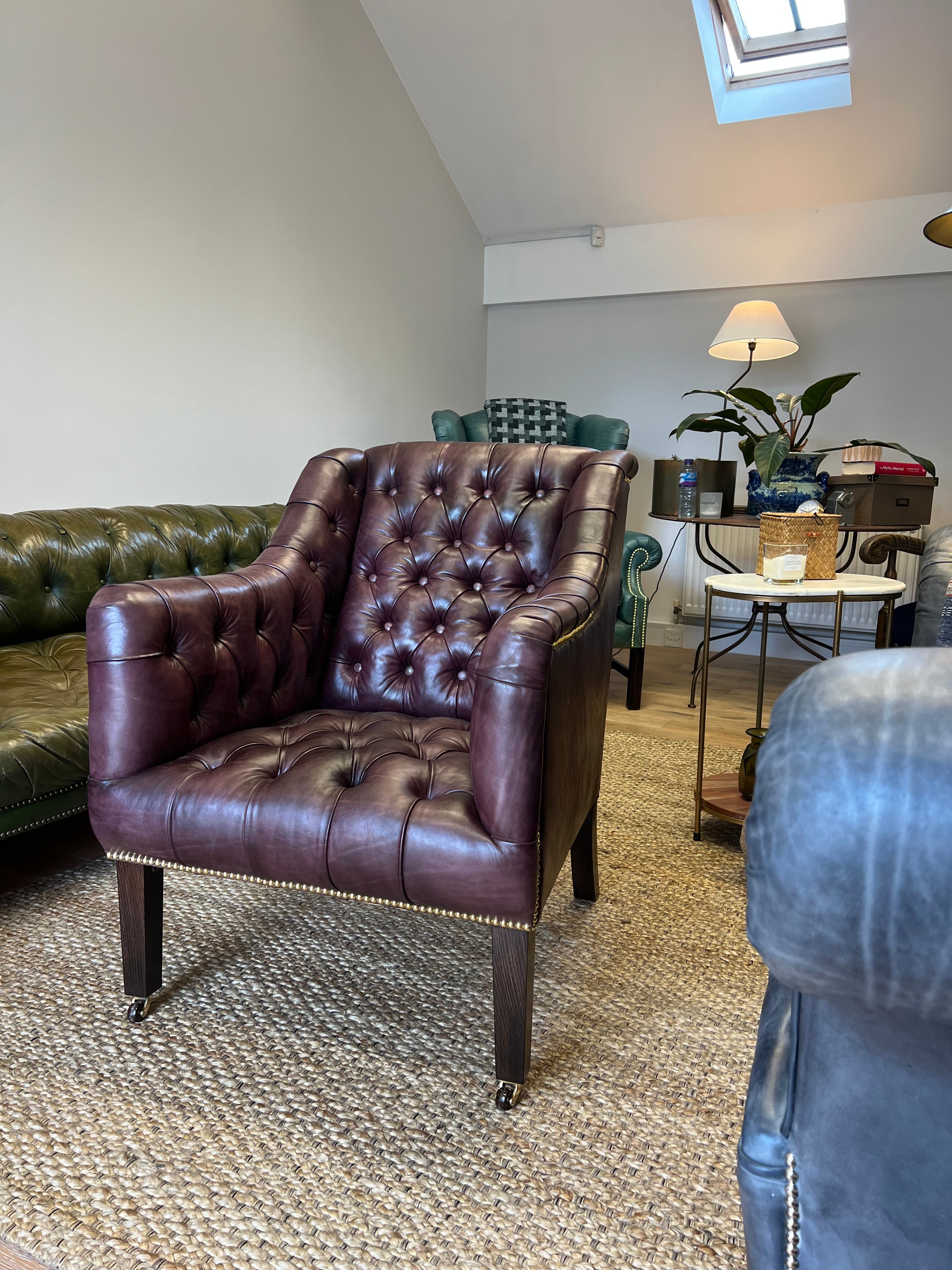 Our Canning Hand Dyed Leather Armchair