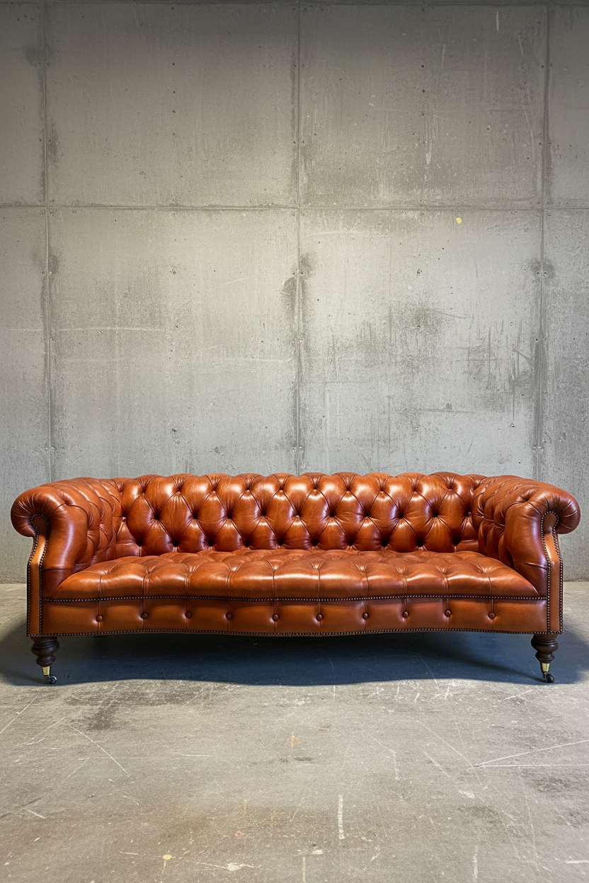 Our Maria Chesterfield in Hand Dyed Chestnut - Crafting Manner 5