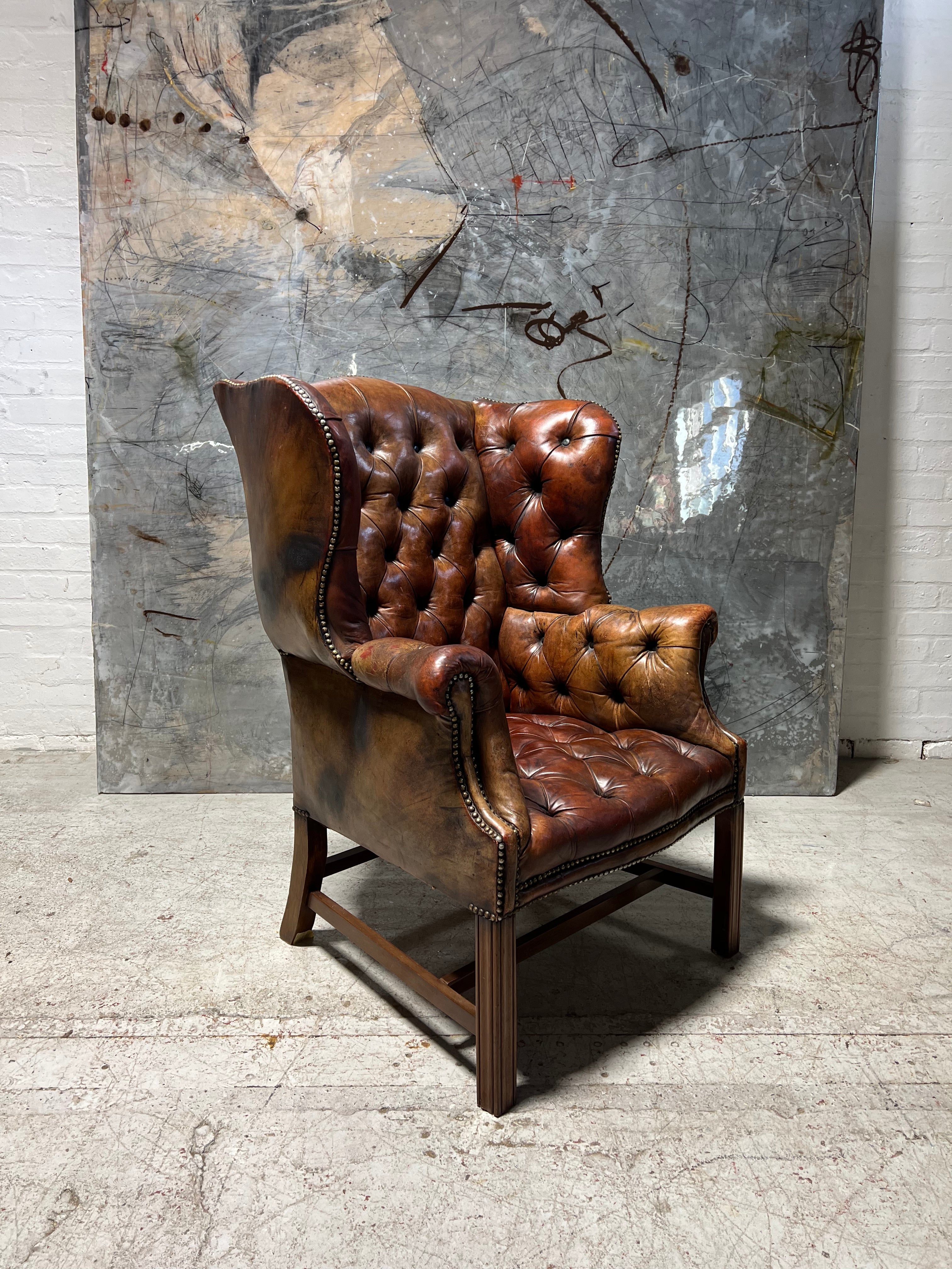 Wow!  The most Beautiful Hand Dyed Horse Hair Filled Wingback Chair