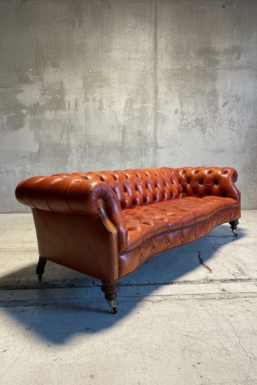 Our Maria Chesterfield in Hand Dyed Chestnut - Crafting Manner 5