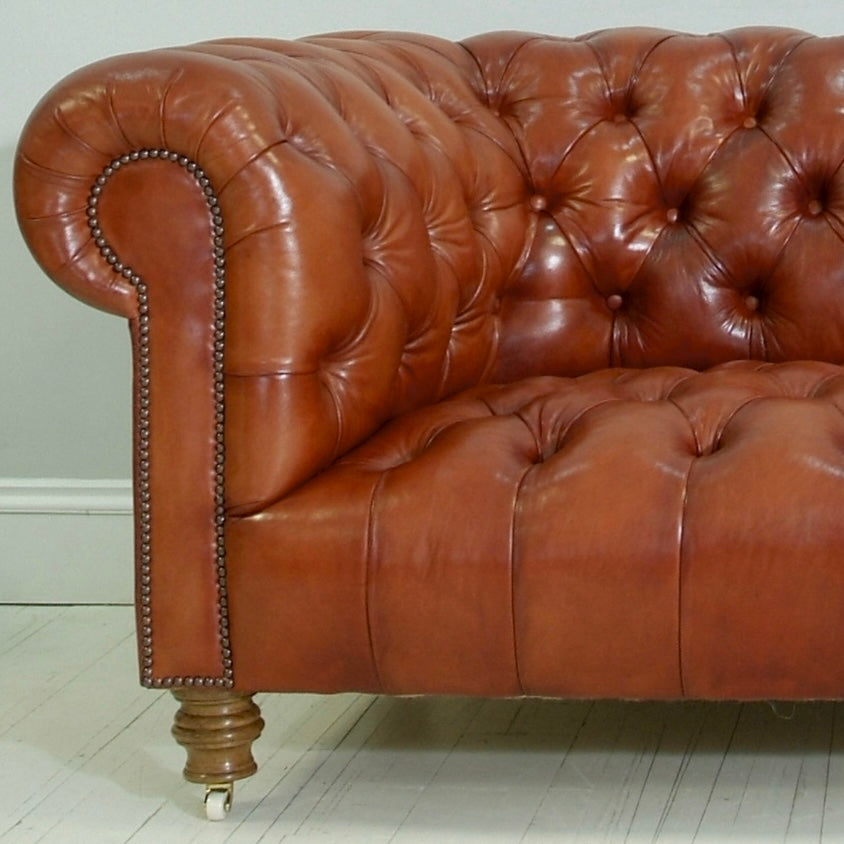 THE MILENA SOFA : HAND DYED RICH TAN