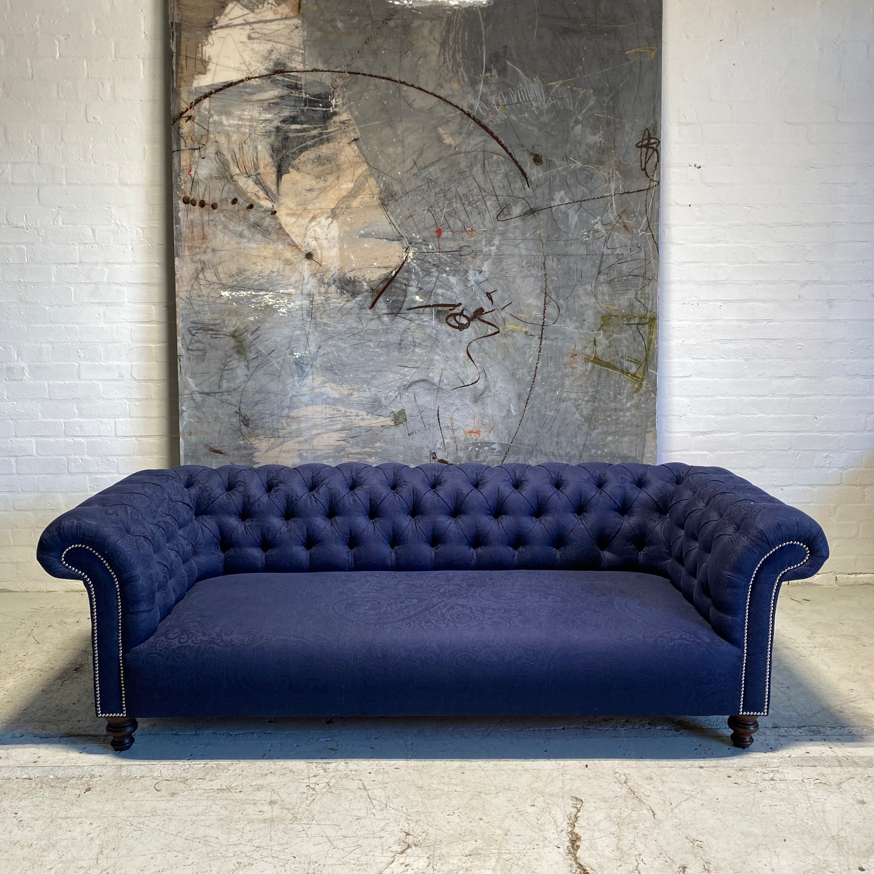 Our Goderich Chesterfield Sofa in Deep Navy Ralph Lauren Fabric