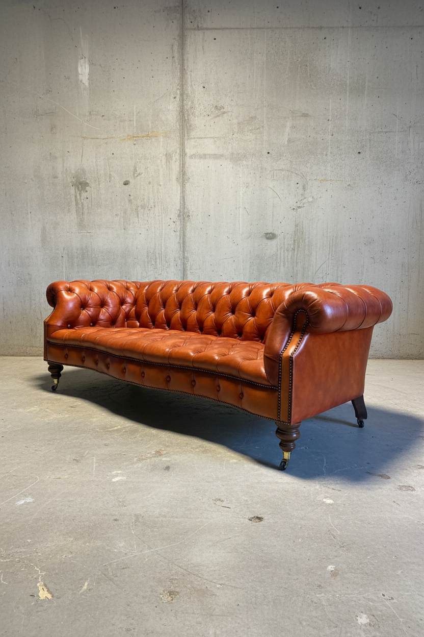 Our Maria Chesterfield in Hand Dyed Chestnut - Crafting Manner 5