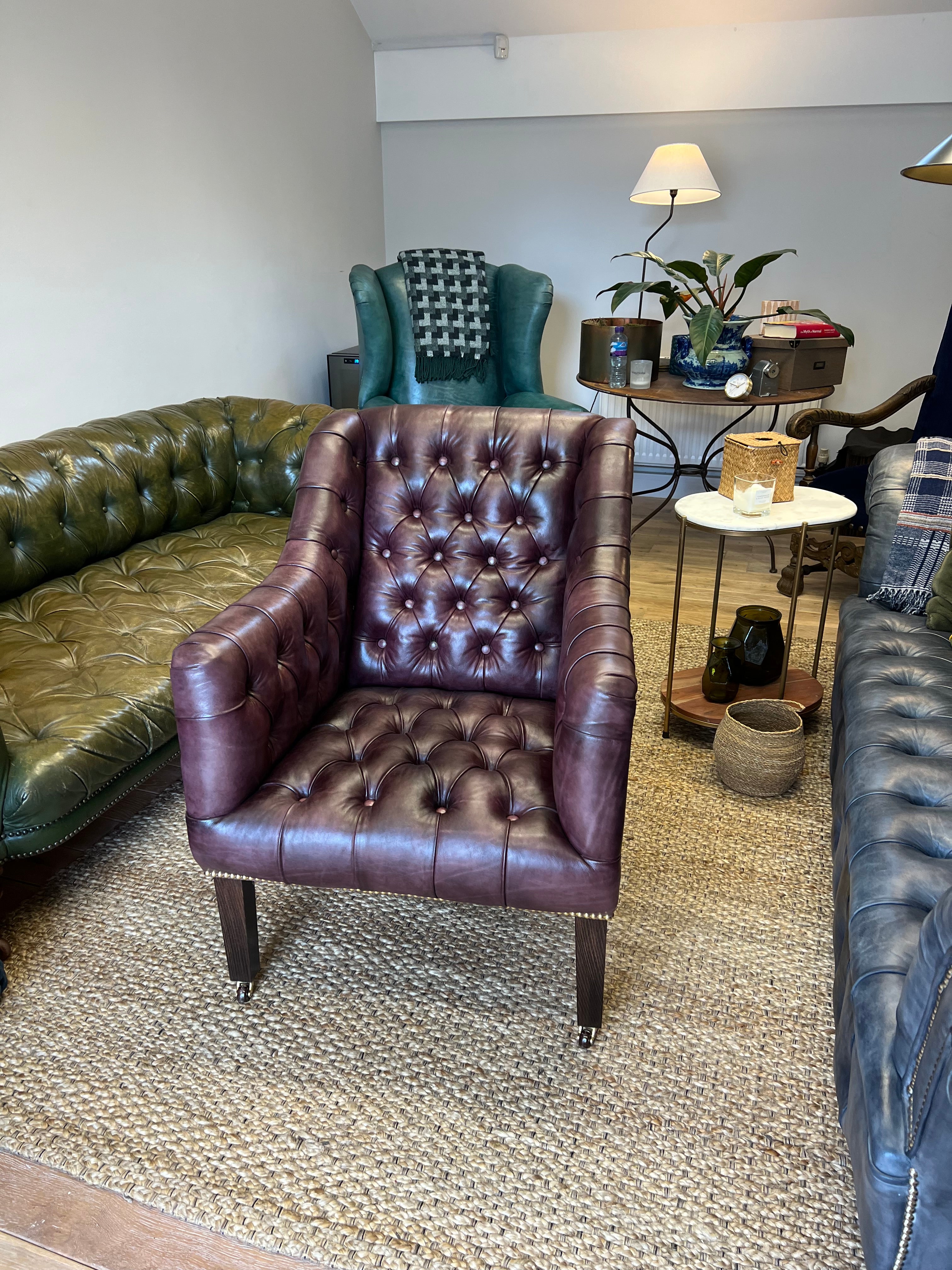 Our Canning Hand Dyed Leather Armchair