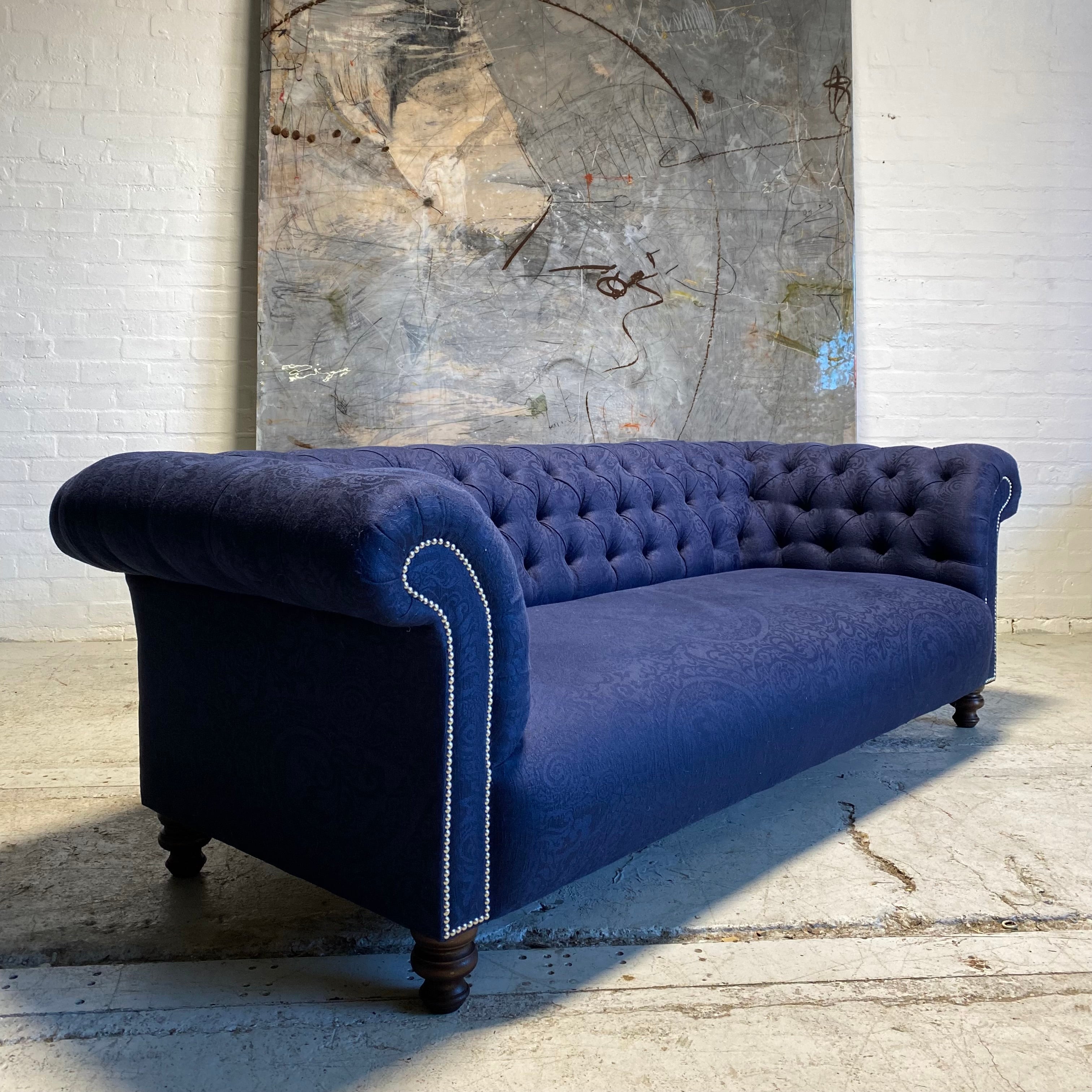 Our Goderich Chesterfield Sofa in Deep Navy Ralph Lauren Fabric