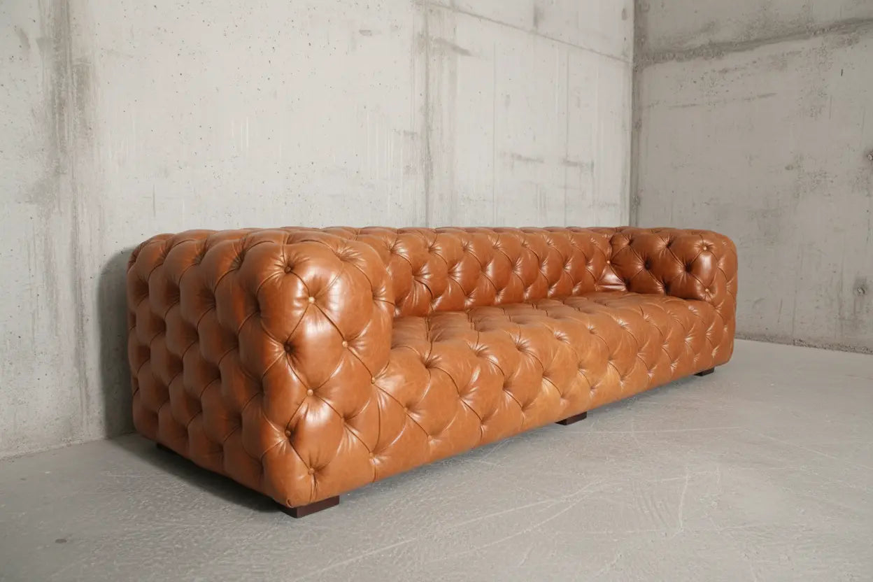 LANCELOT SOFA : SADDLE TAN LEATHER Robinson of England