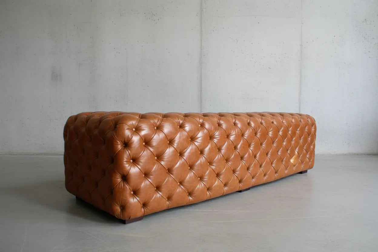 LANCELOT SOFA : SADDLE TAN LEATHER Robinson of England