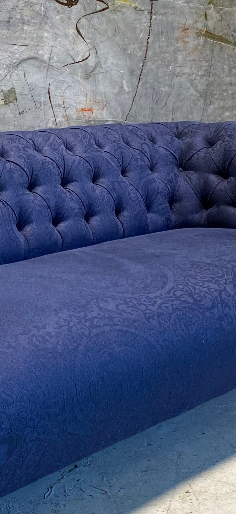 Our Goderich Chesterfield Sofa in Deep Navy Ralph Lauren Fabric