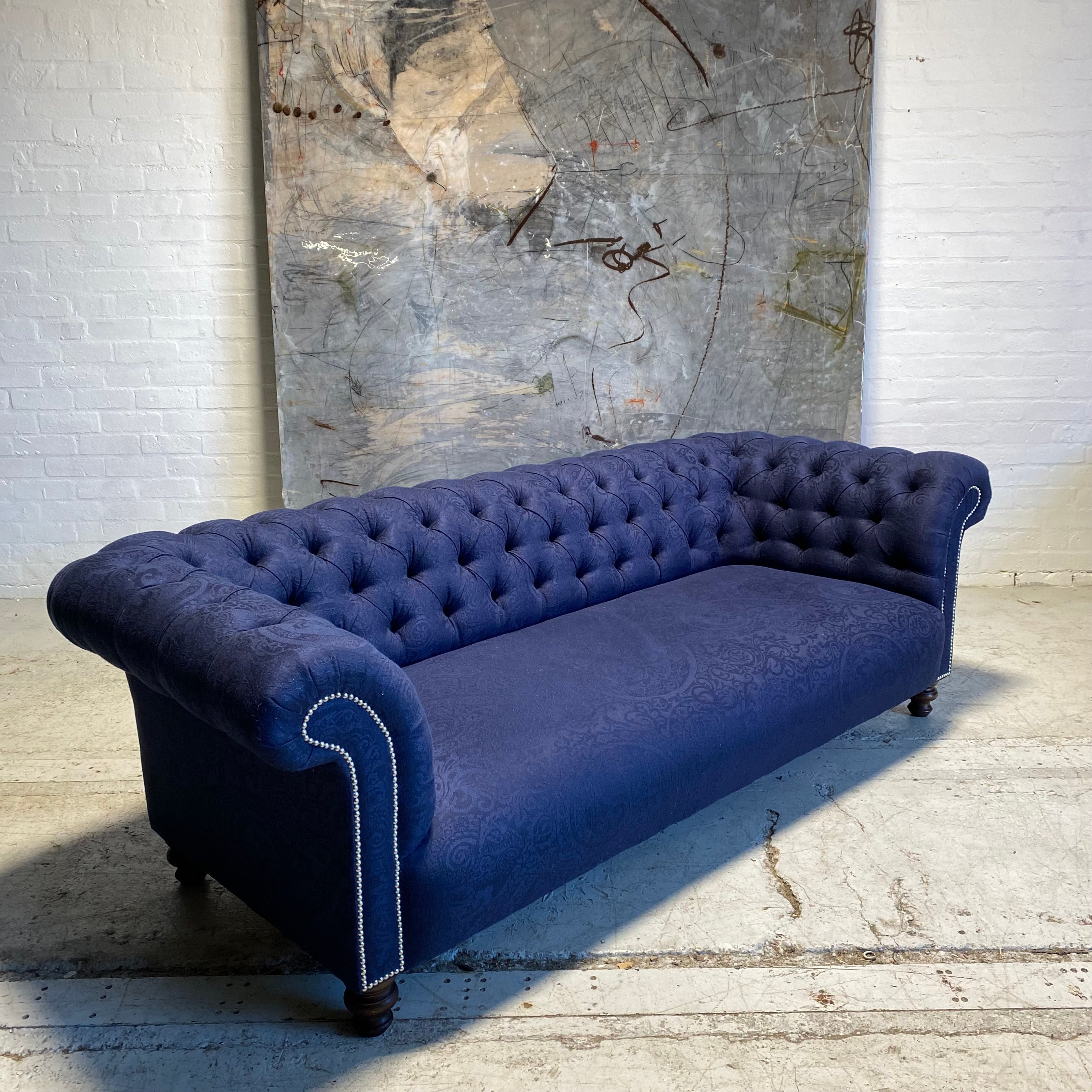 Our Goderich Chesterfield Sofa in Deep Navy Ralph Lauren Fabric