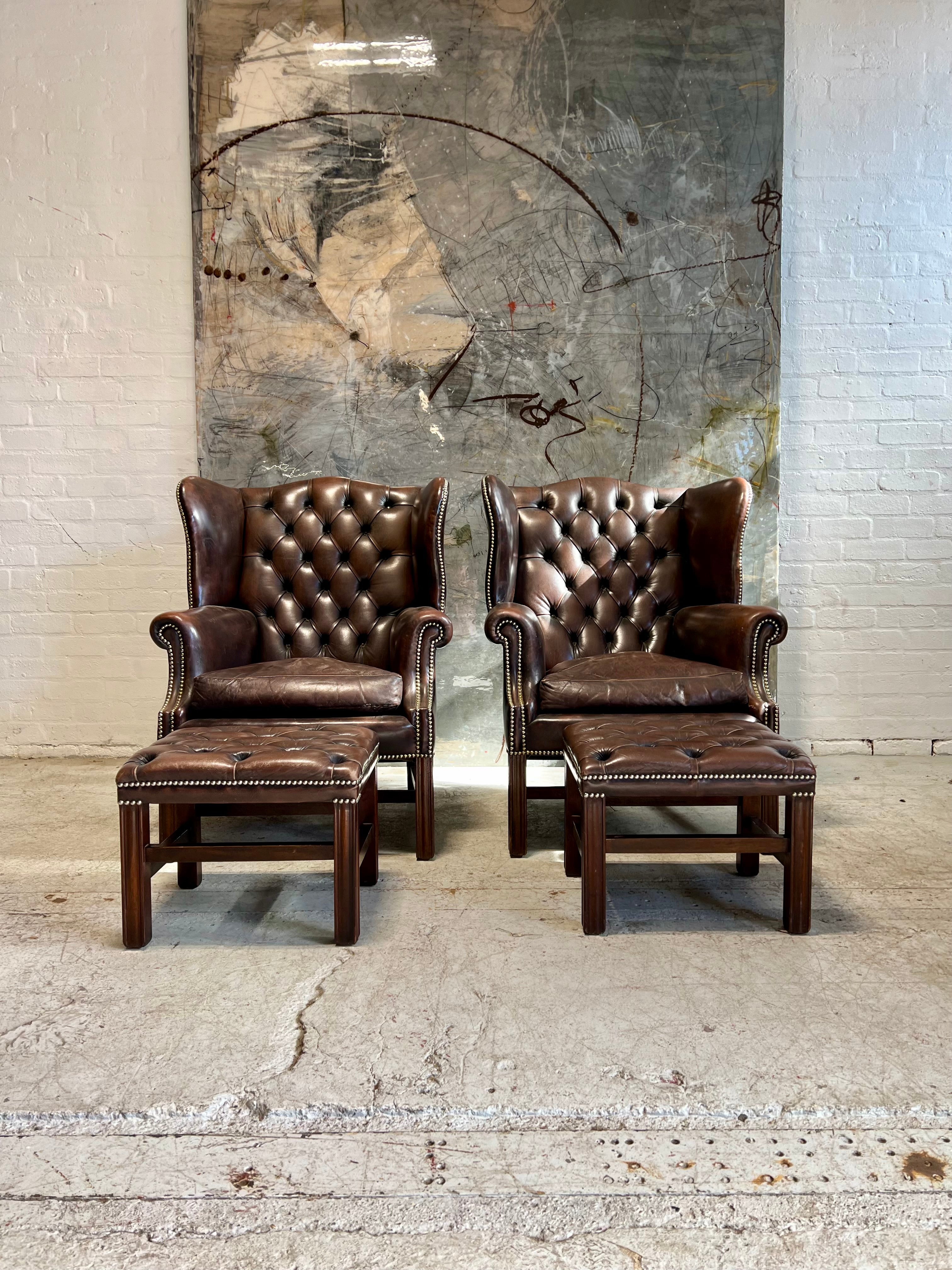 Beautiful Matching Pair of MidC Vintage swing Back Gentlemen