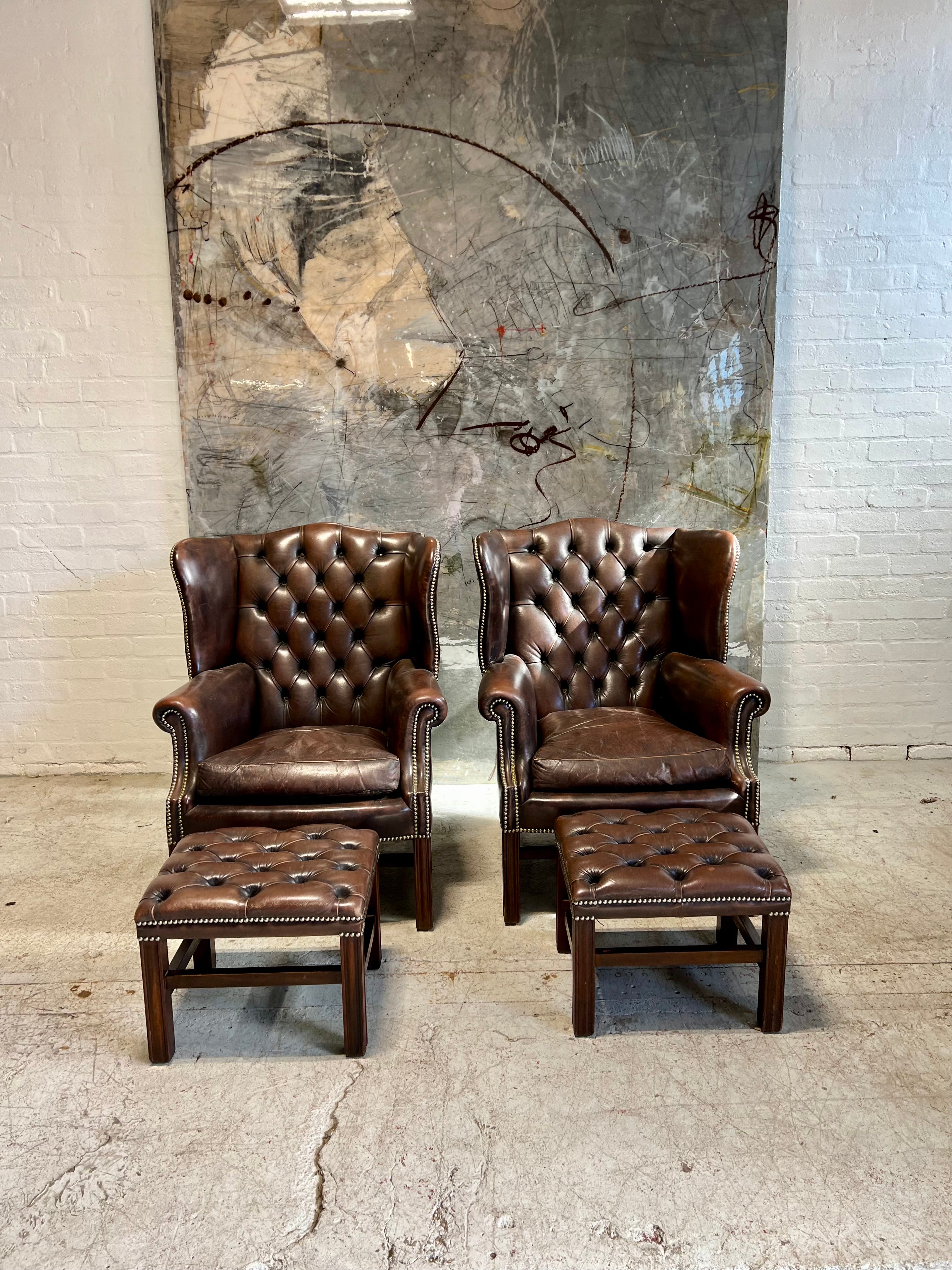 Beautiful Matching Pair of MidC Vintage swing Back Gentlemen