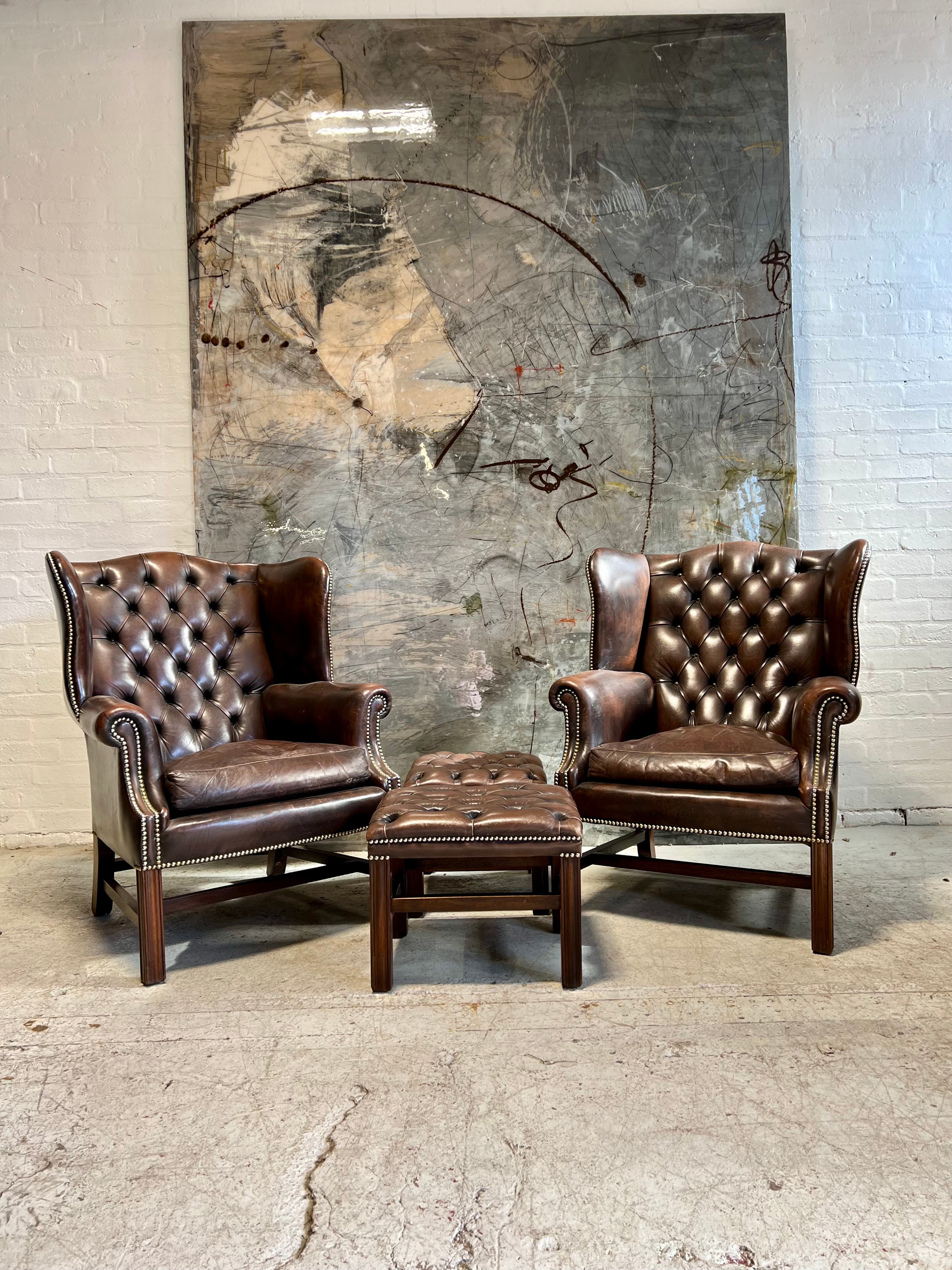 Beautiful Matching Pair of MidC Vintage swing Back Gentlemen