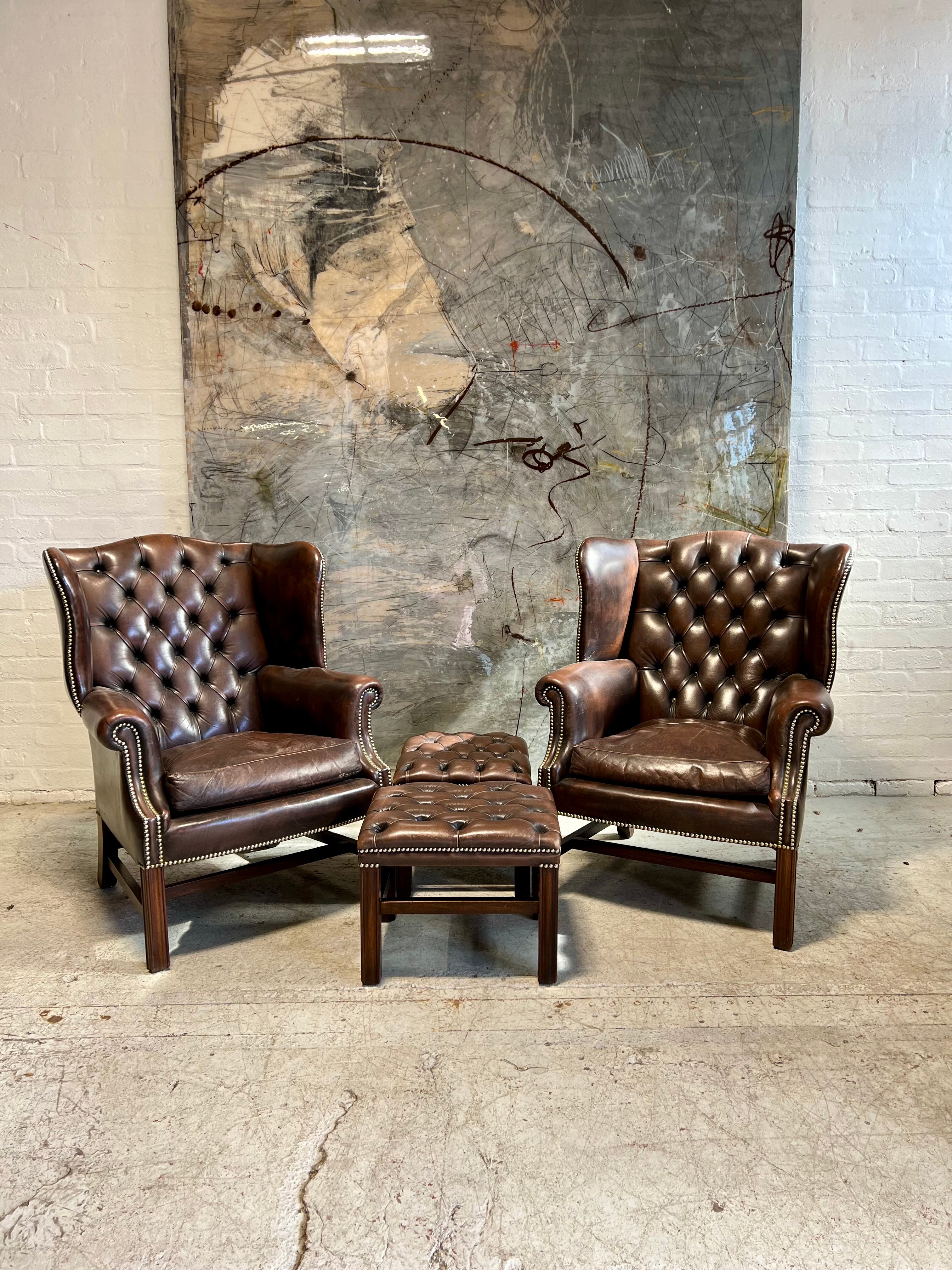 Beautiful Matching Pair of MidC Vintage swing Back Gentlemen