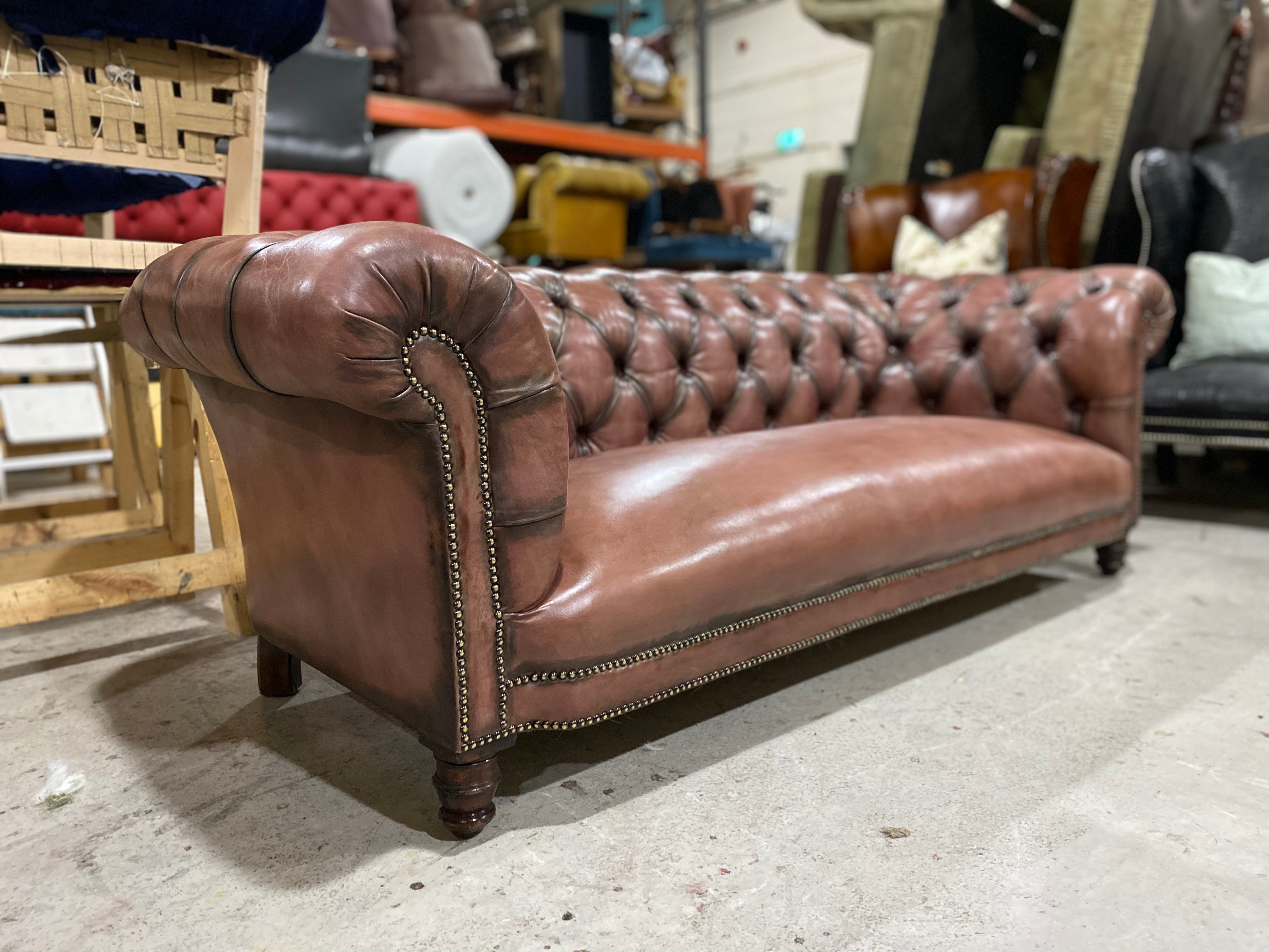 Fully Restored 19thC Victorian Chesterfield Sofa