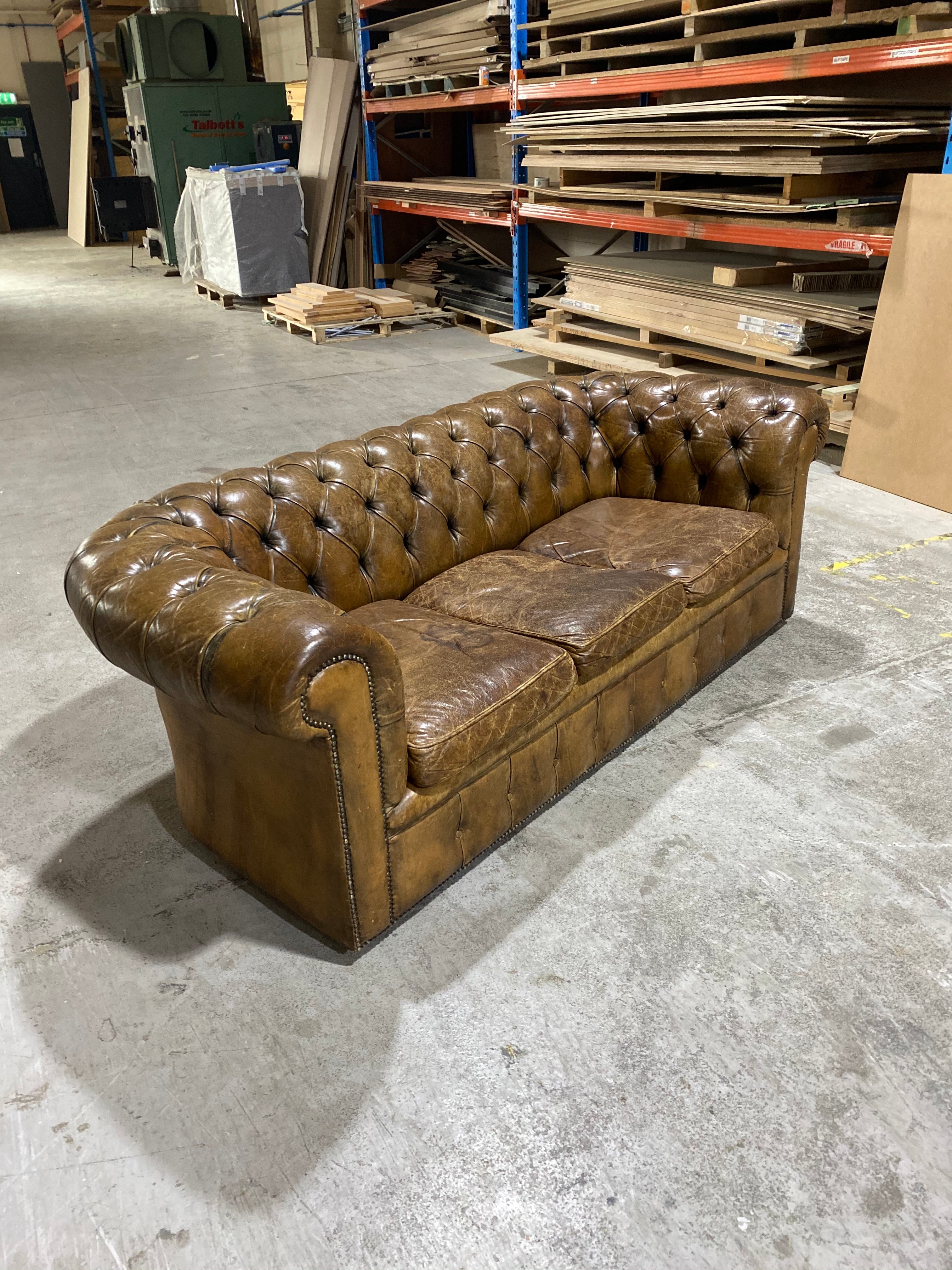 A Very Good MidC Chesterfield in Original Leather