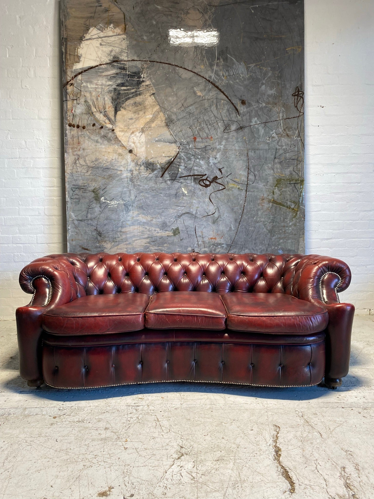 A Very Smart and Unusual Twice Loved Chesterfield Sofa in