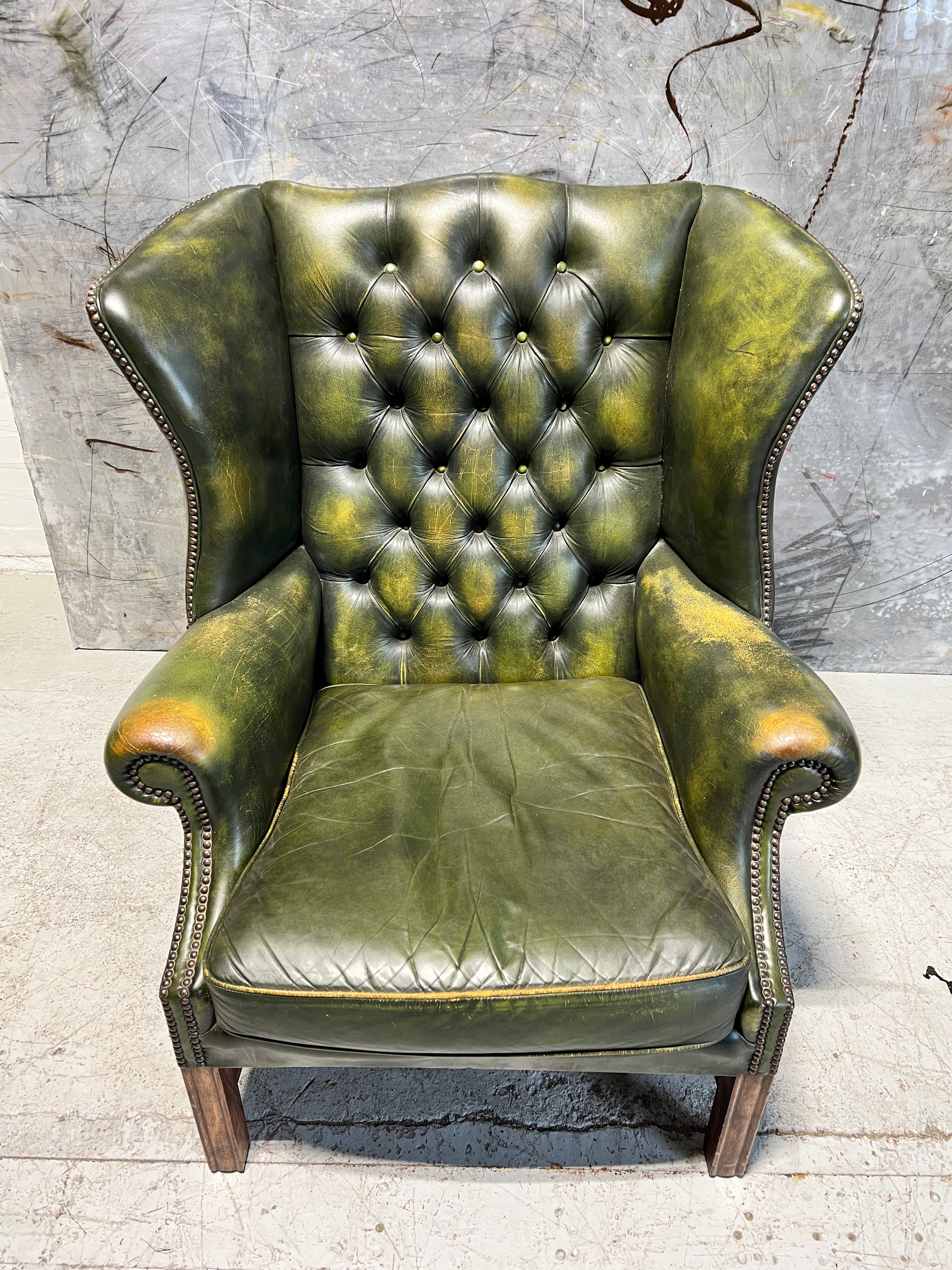 A Beautiful Chesterfield Wing Back Chair by Millbrook