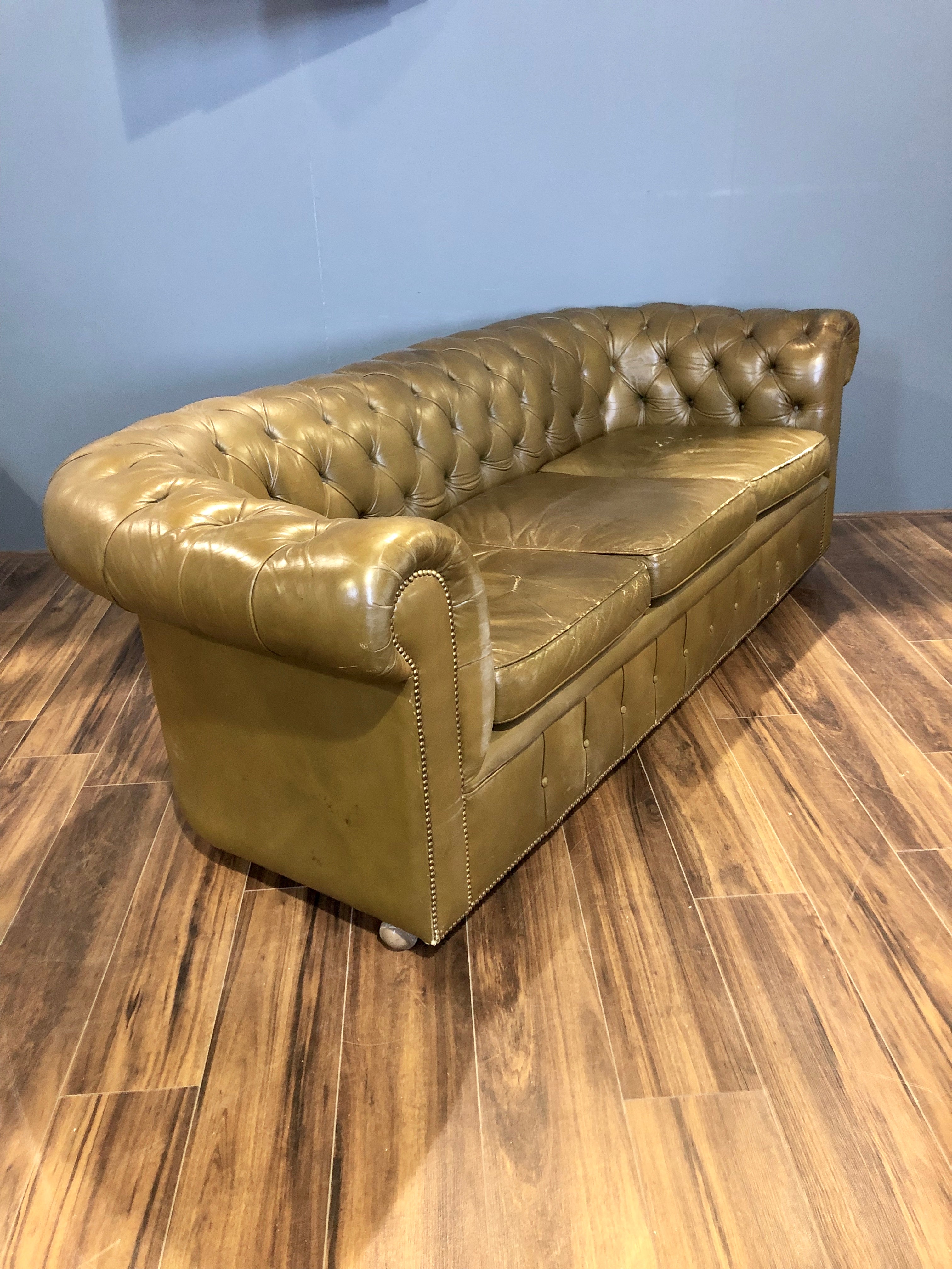 Very Good Vintage MidC Sofa - Khaki Green in Great Order