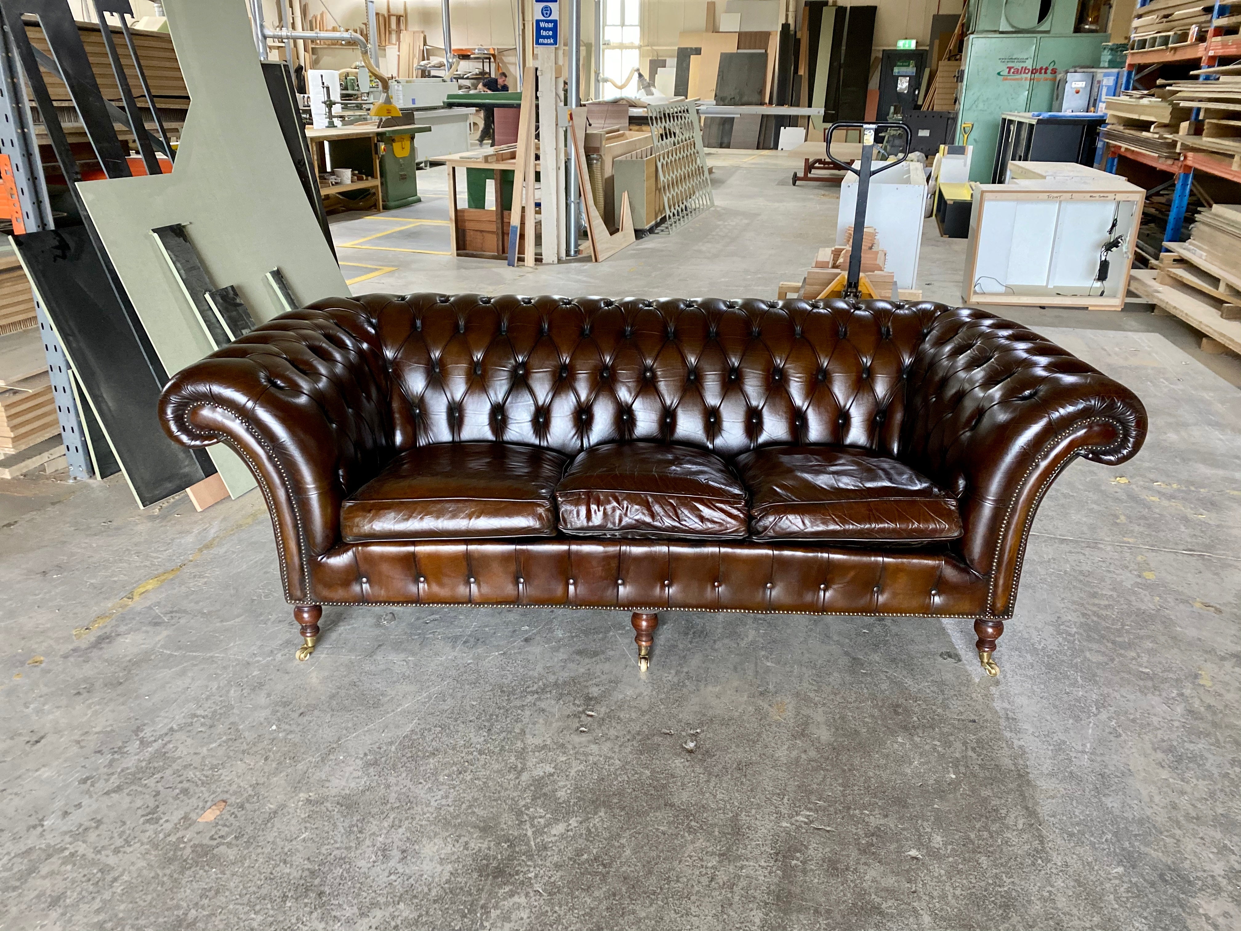 A Very Elegant Vintage Chesterfield Sofa that has been re-dyed