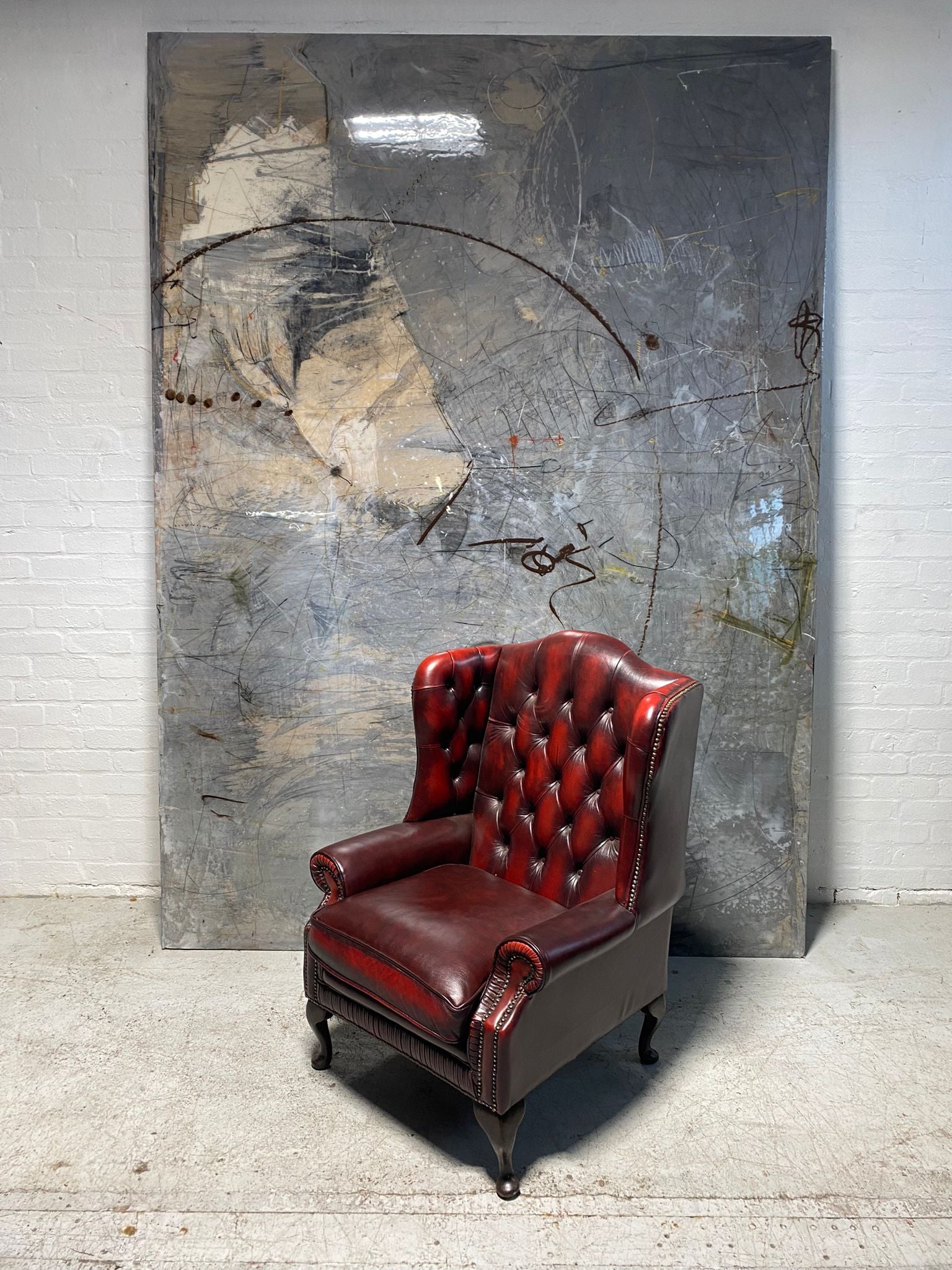 A Great Oxblood Chesterfield Wing Back Chair