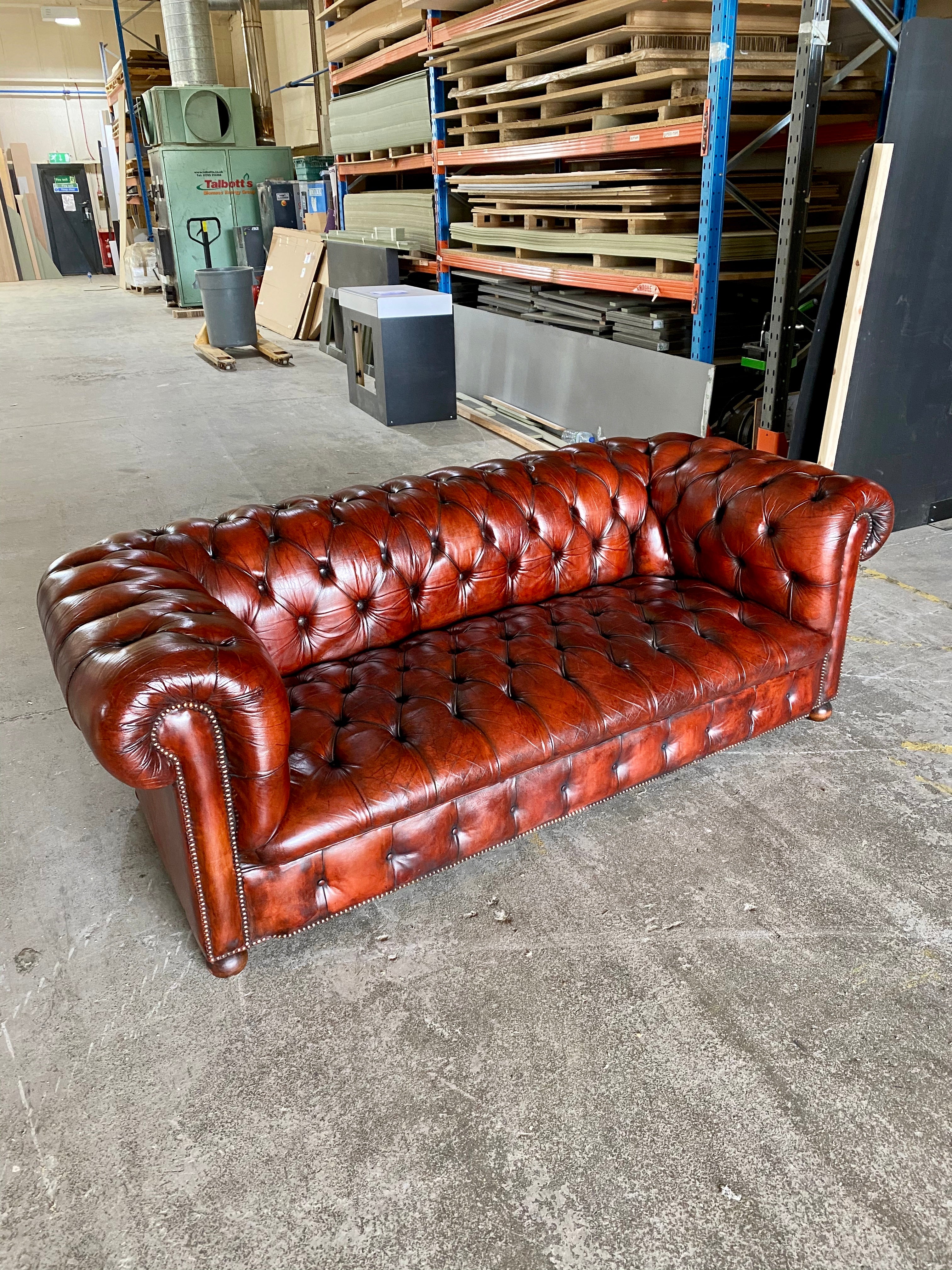 Amazing Vintage MidC Chesterfield in Cognac