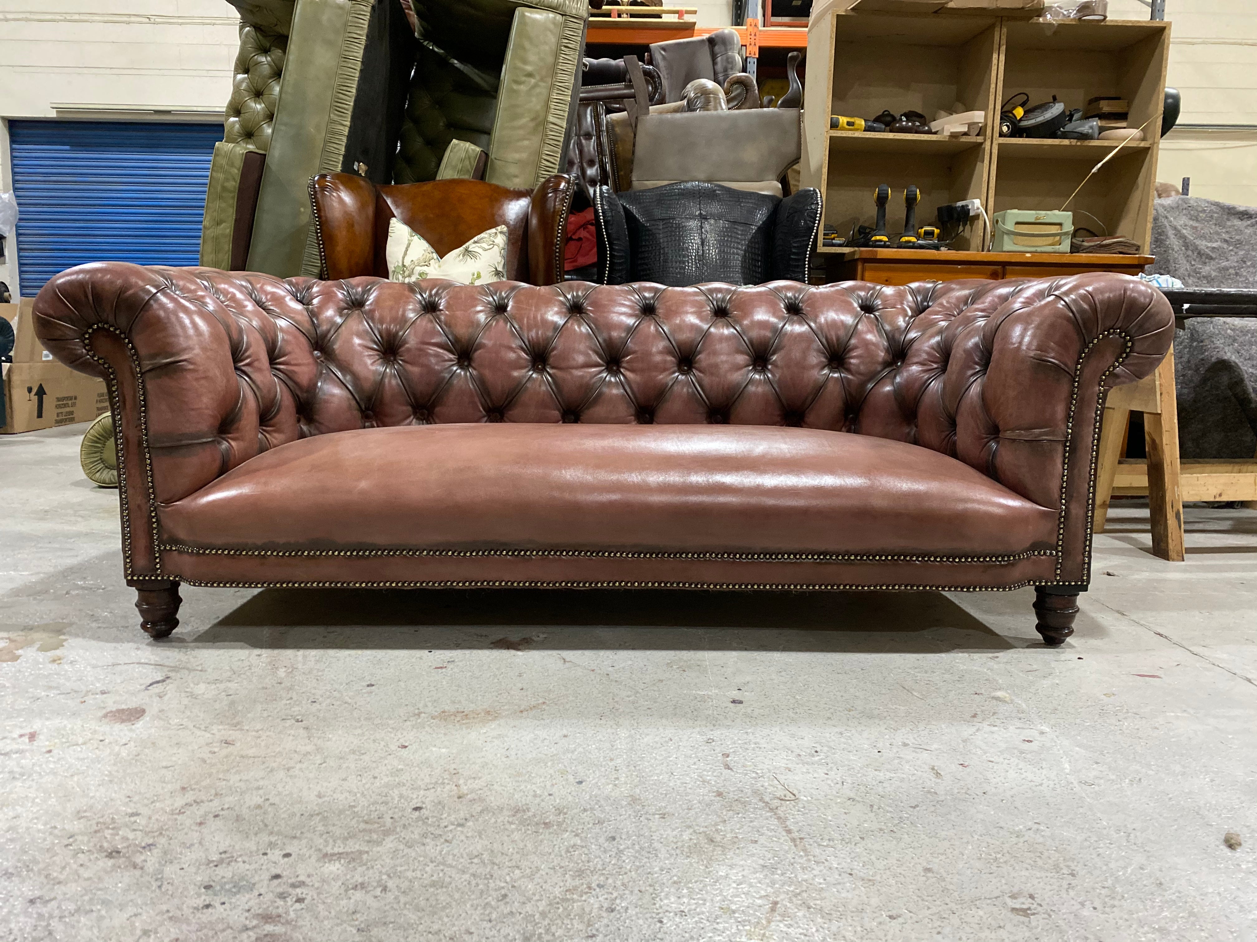 Fully Restored 19thC Victorian Chesterfield Sofa