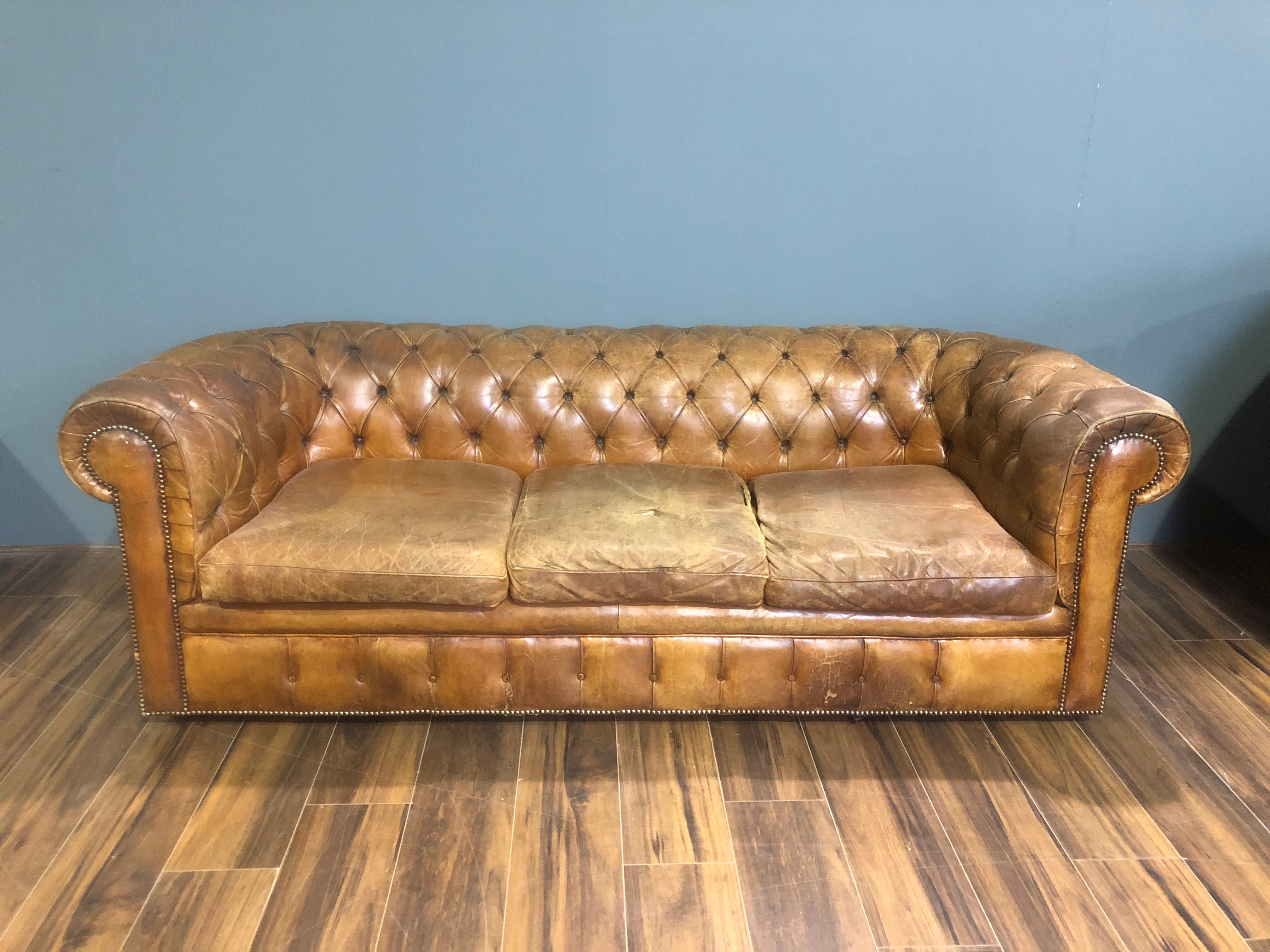 A Very Good MidC Vintage Leather Sofa