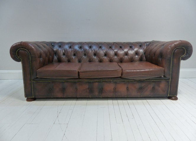 VINTAGE COIL SPRUNG CHESTERFIELD