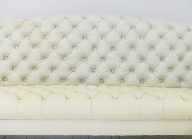 ROCKINGHAM CHIPPENDALE SOFA : UNDYED LEATHER