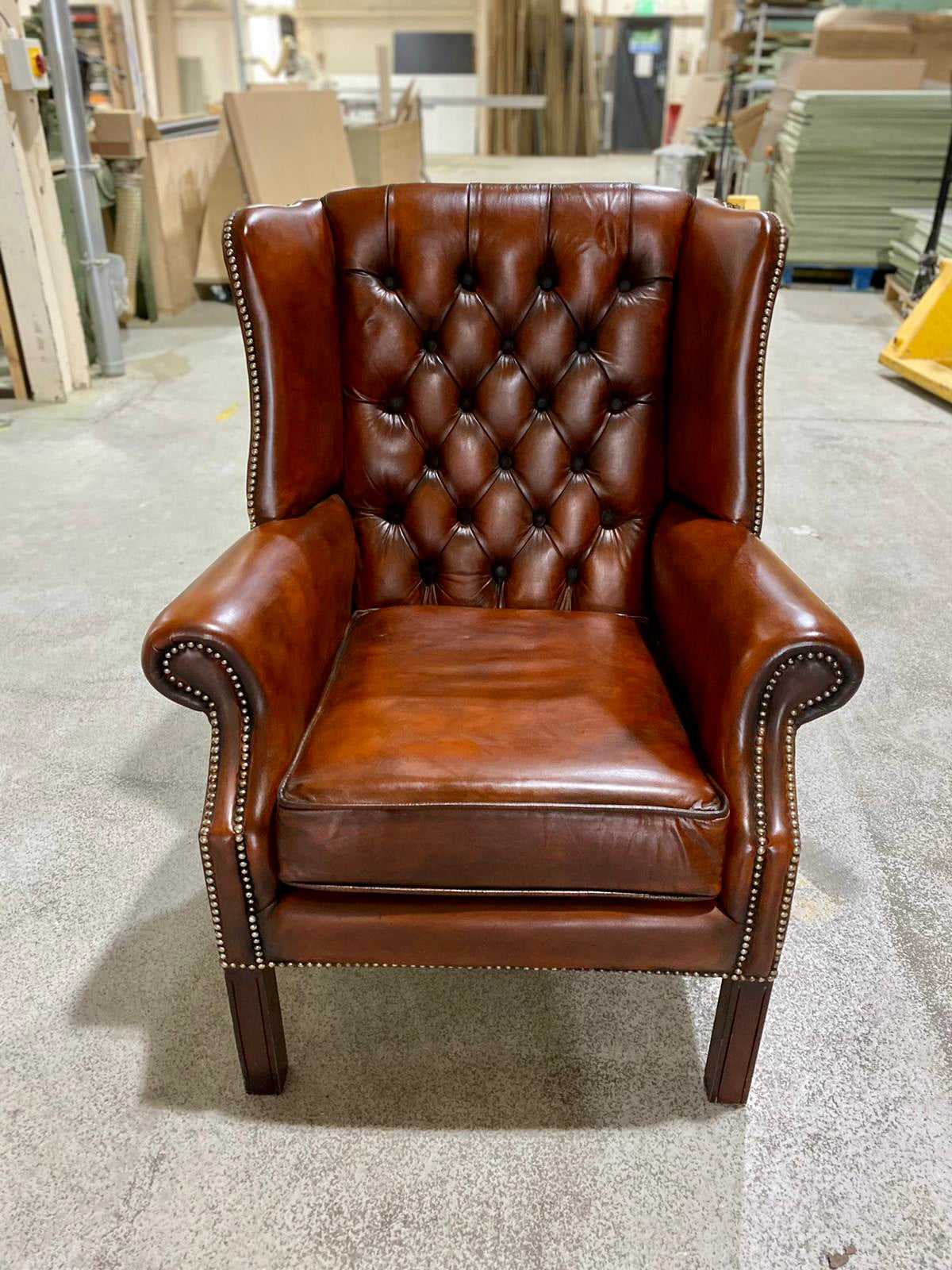 A Lovely MidC Chesterfield Wing Chair