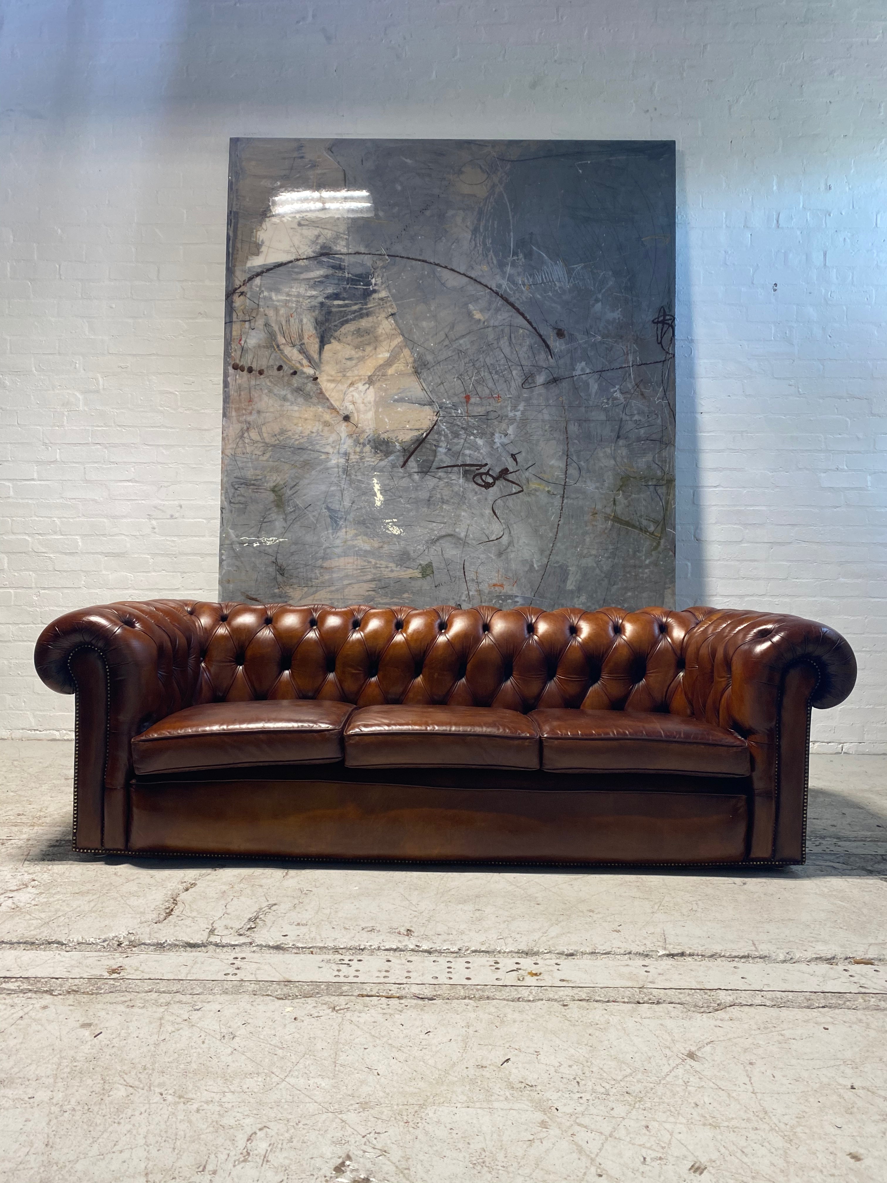 An Amazing Vintage Chesterfield Sofa in Conker