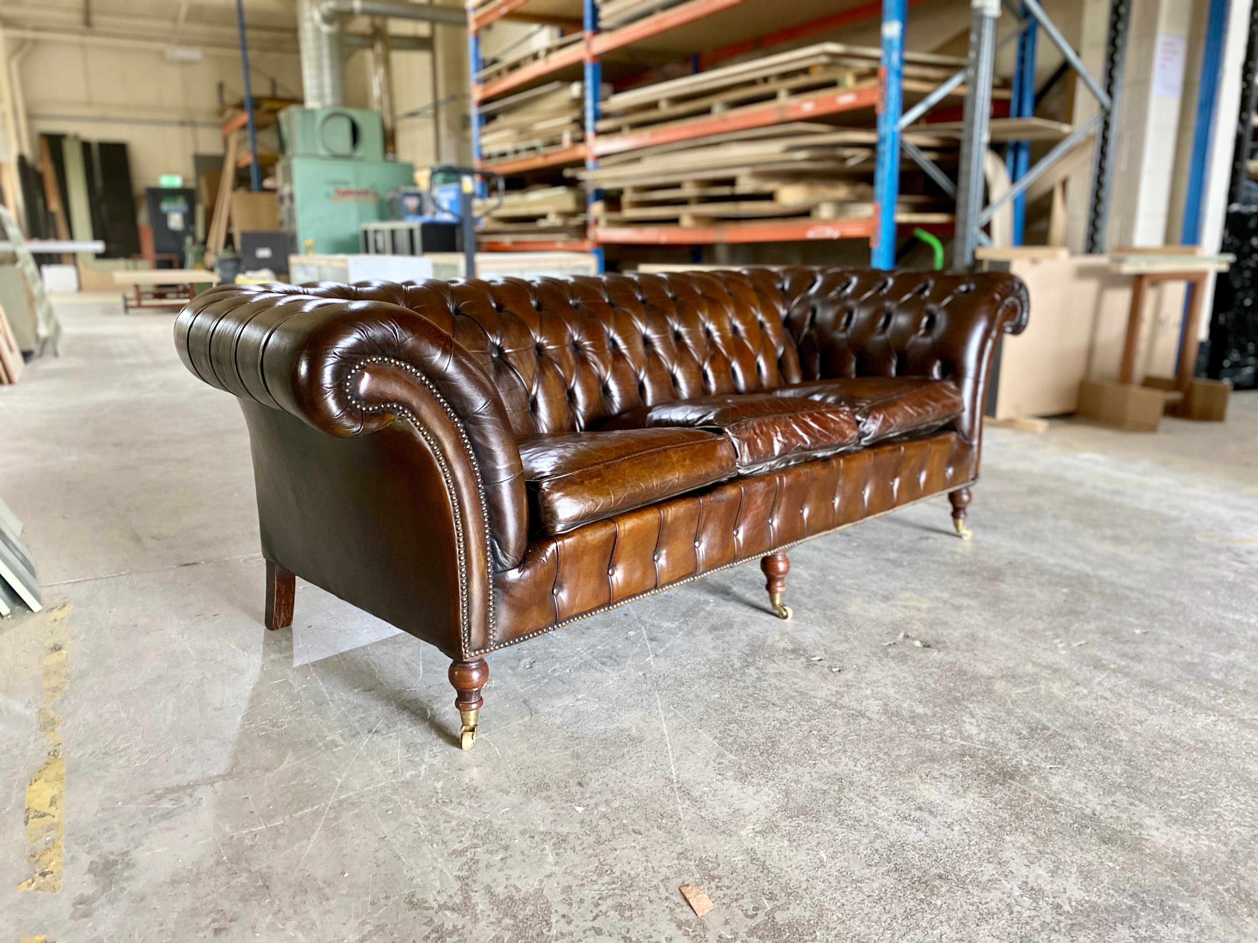 A Very Elegant Vintage Chesterfield Sofa that has been re-dyed