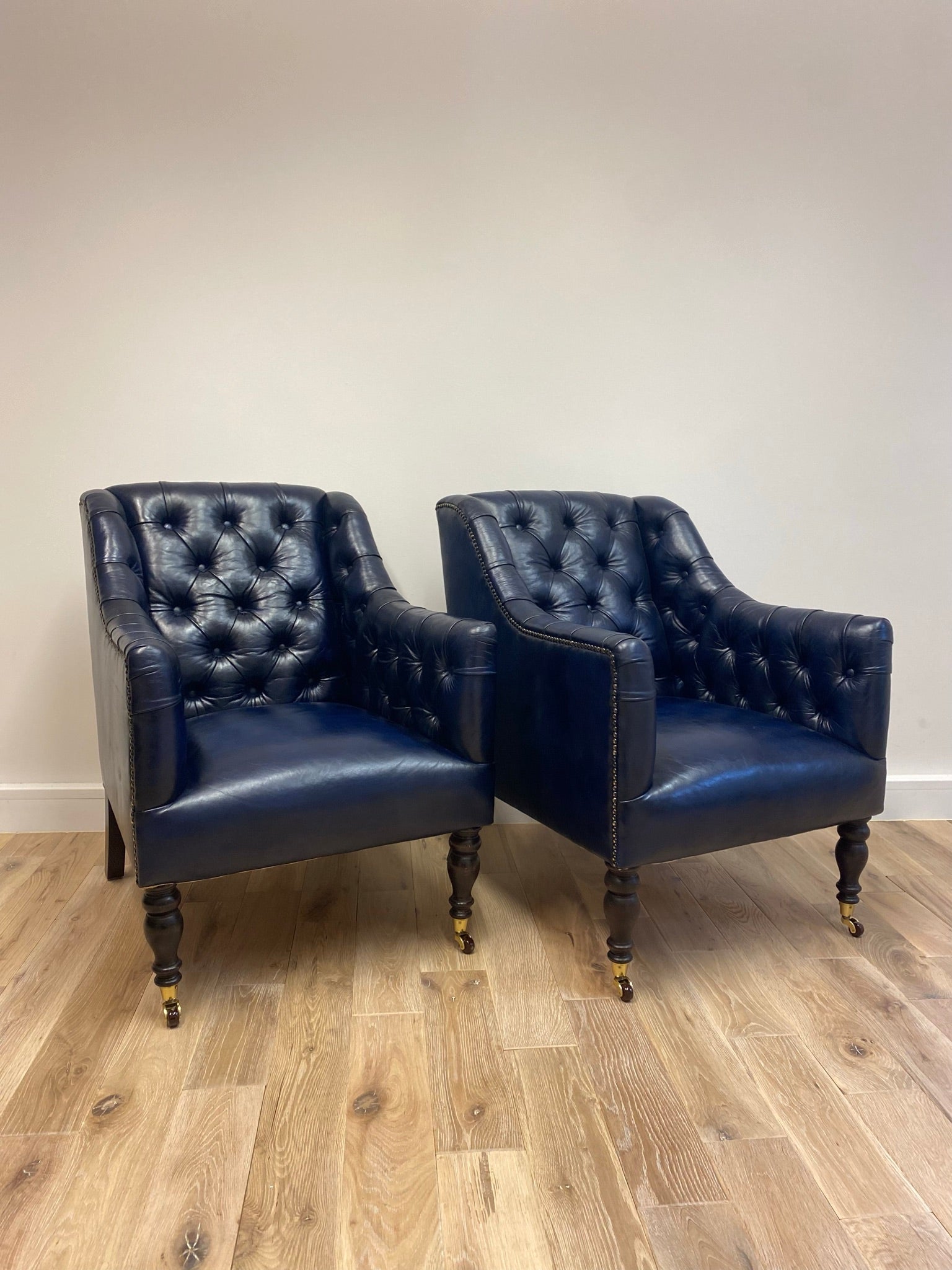 A Pair of our Canning Chairs in Hand Dyed Blue Ink - Crafting Manner 2