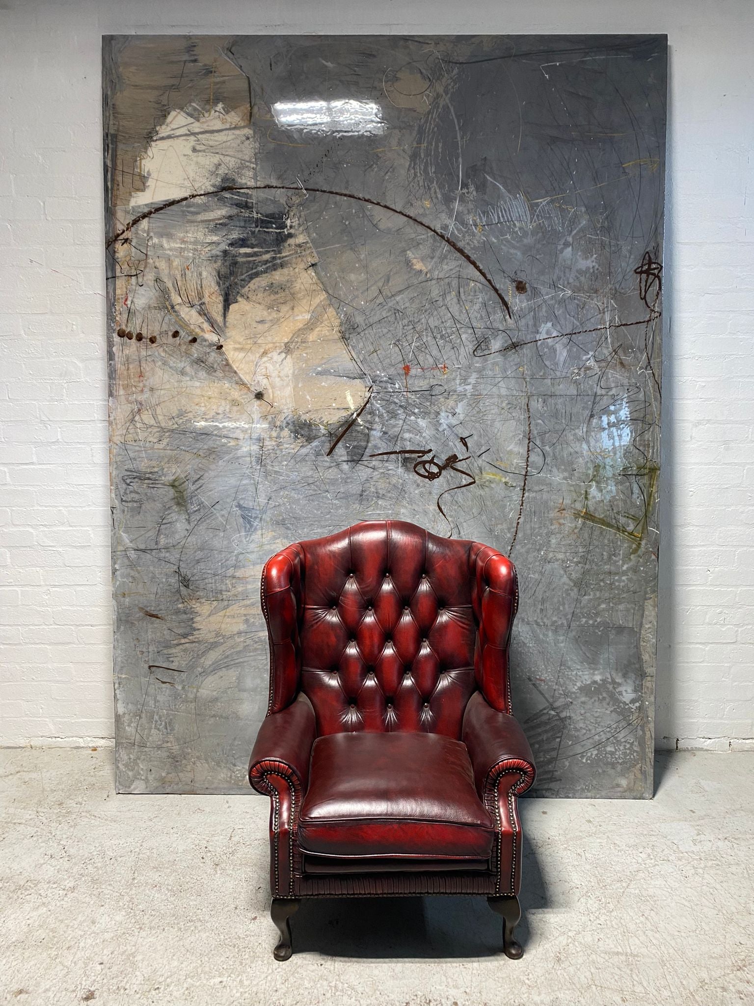 A Great Oxblood Chesterfield Wing Back Chair