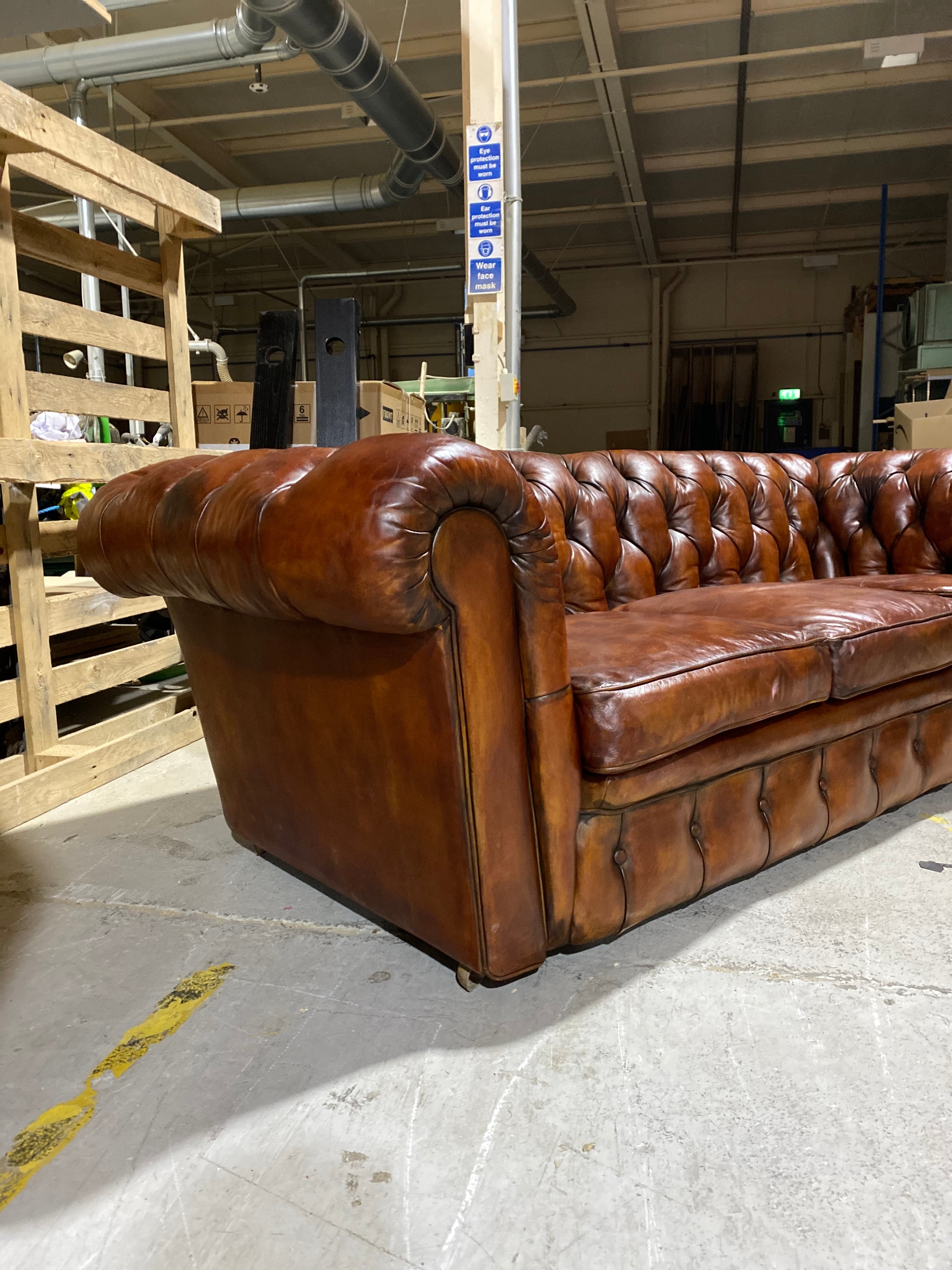 Excellent MidC Chesterfield in Caramel Chestnut