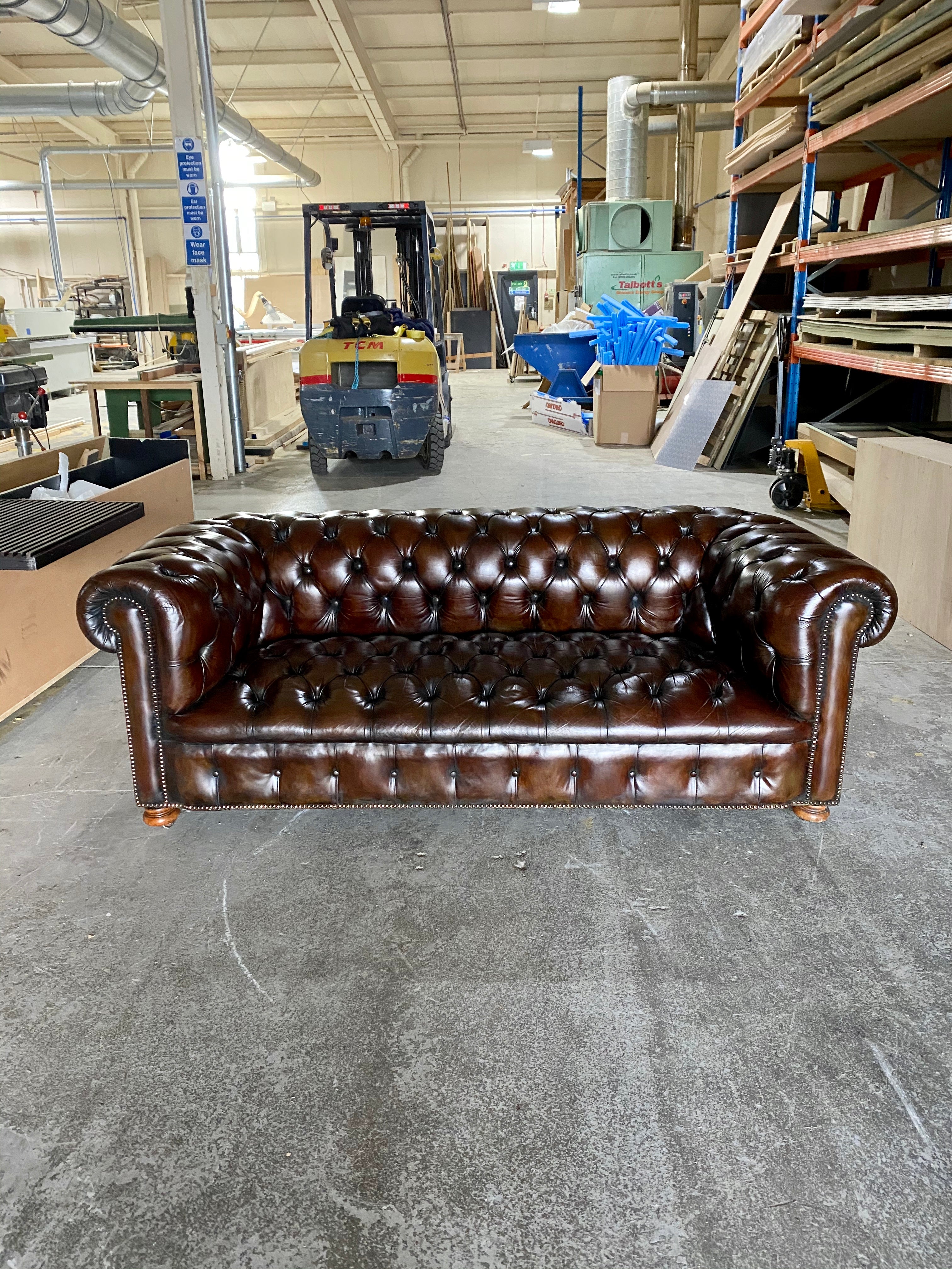 A Delicious Deep & Rich Brown MidC Chesterfield in Amazing Condition