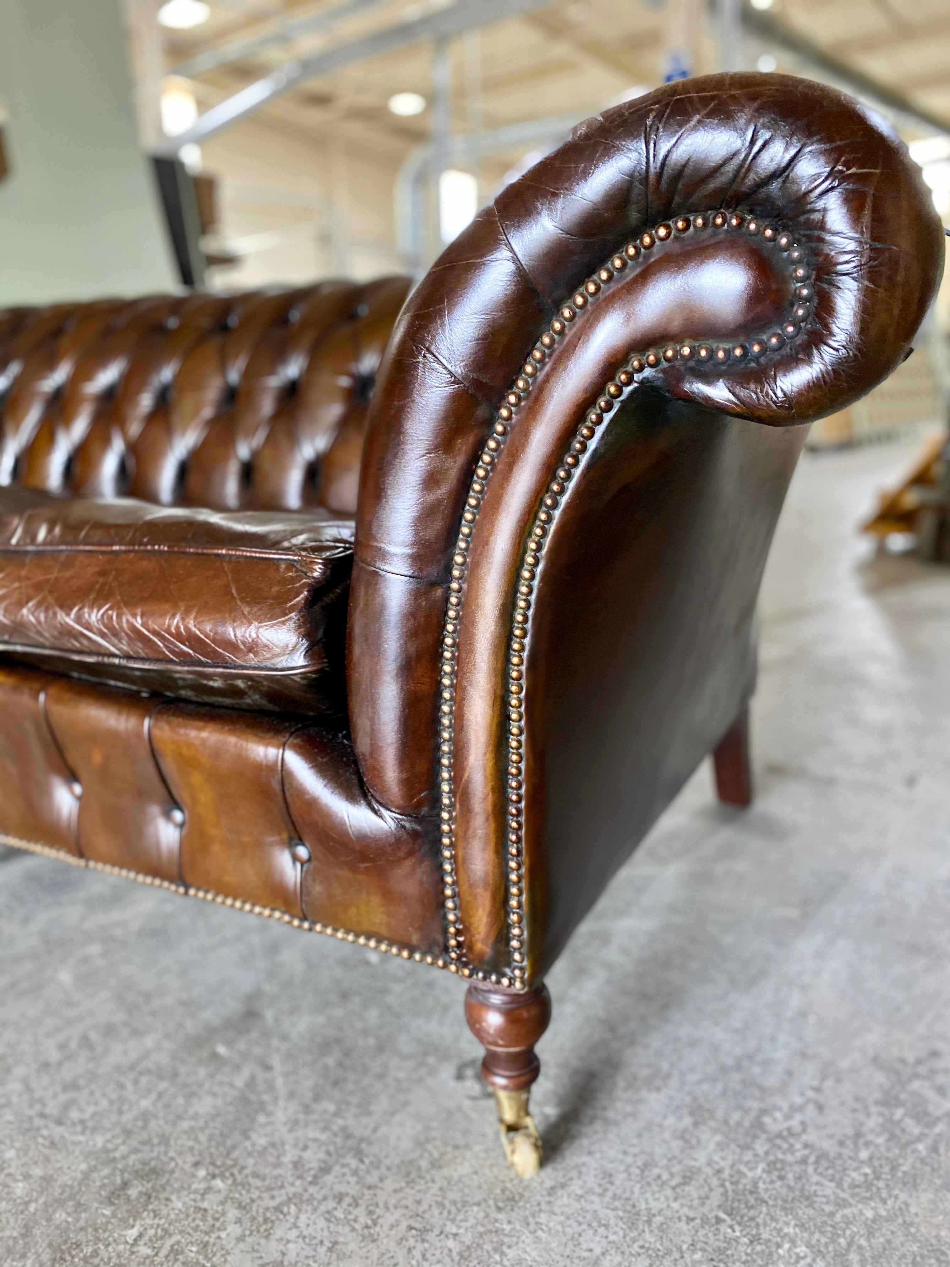 A Very Elegant Vintage Chesterfield Sofa that has been re-dyed