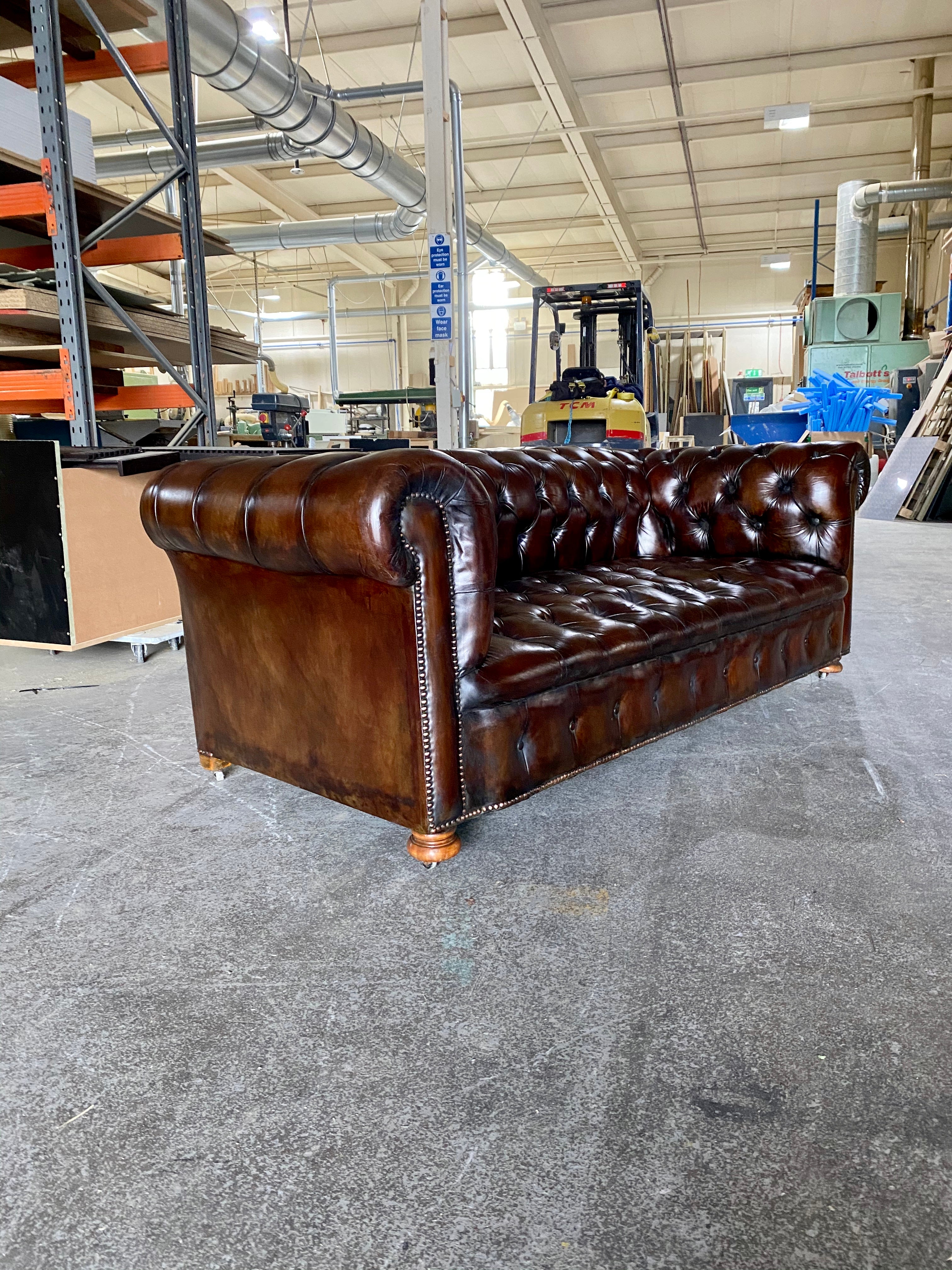 A Delicious Deep & Rich Brown MidC Chesterfield in Amazing Condition