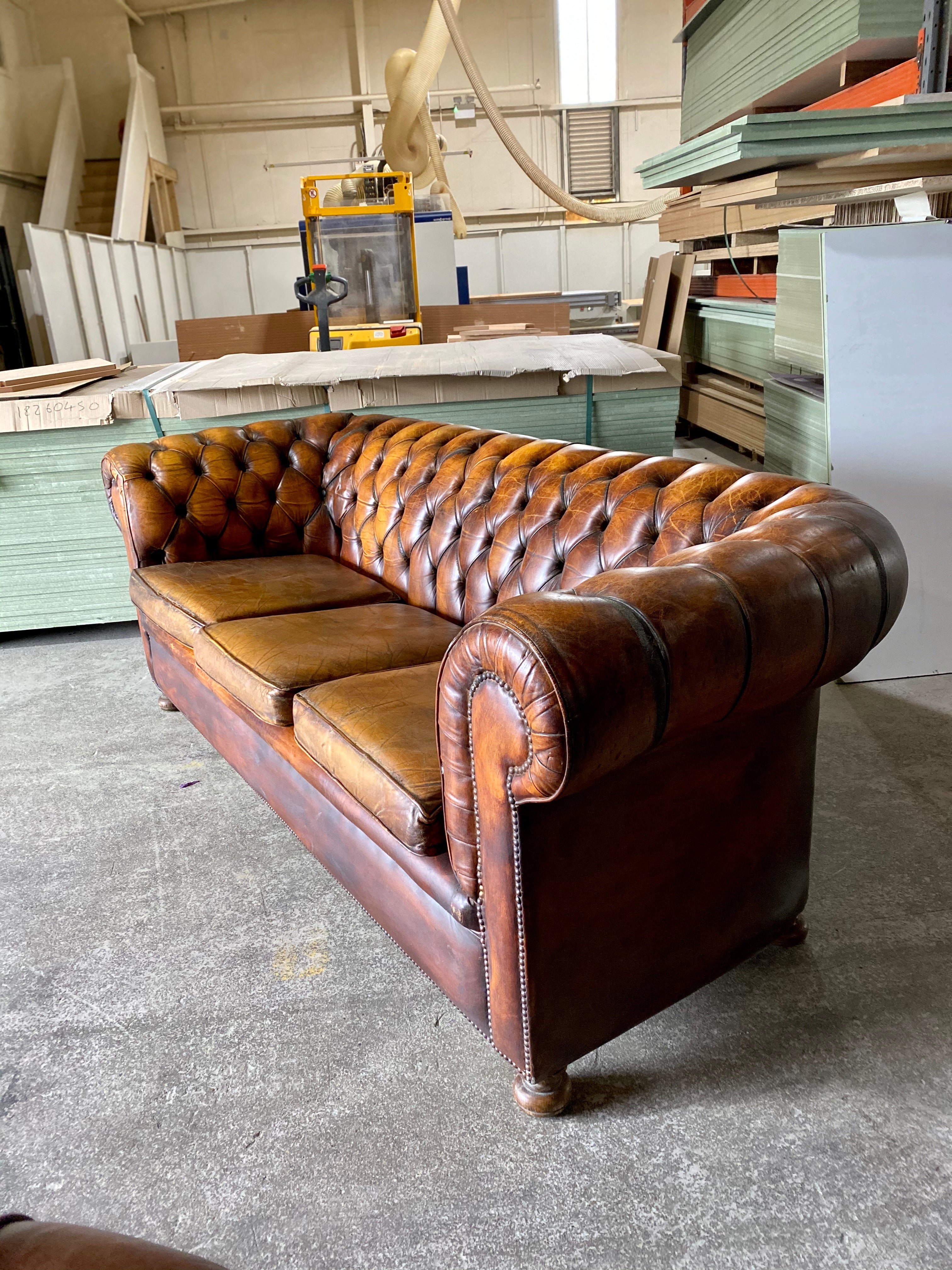 Vintage Chesterfield Sofa in the Most Beautiful Patinated Leathers