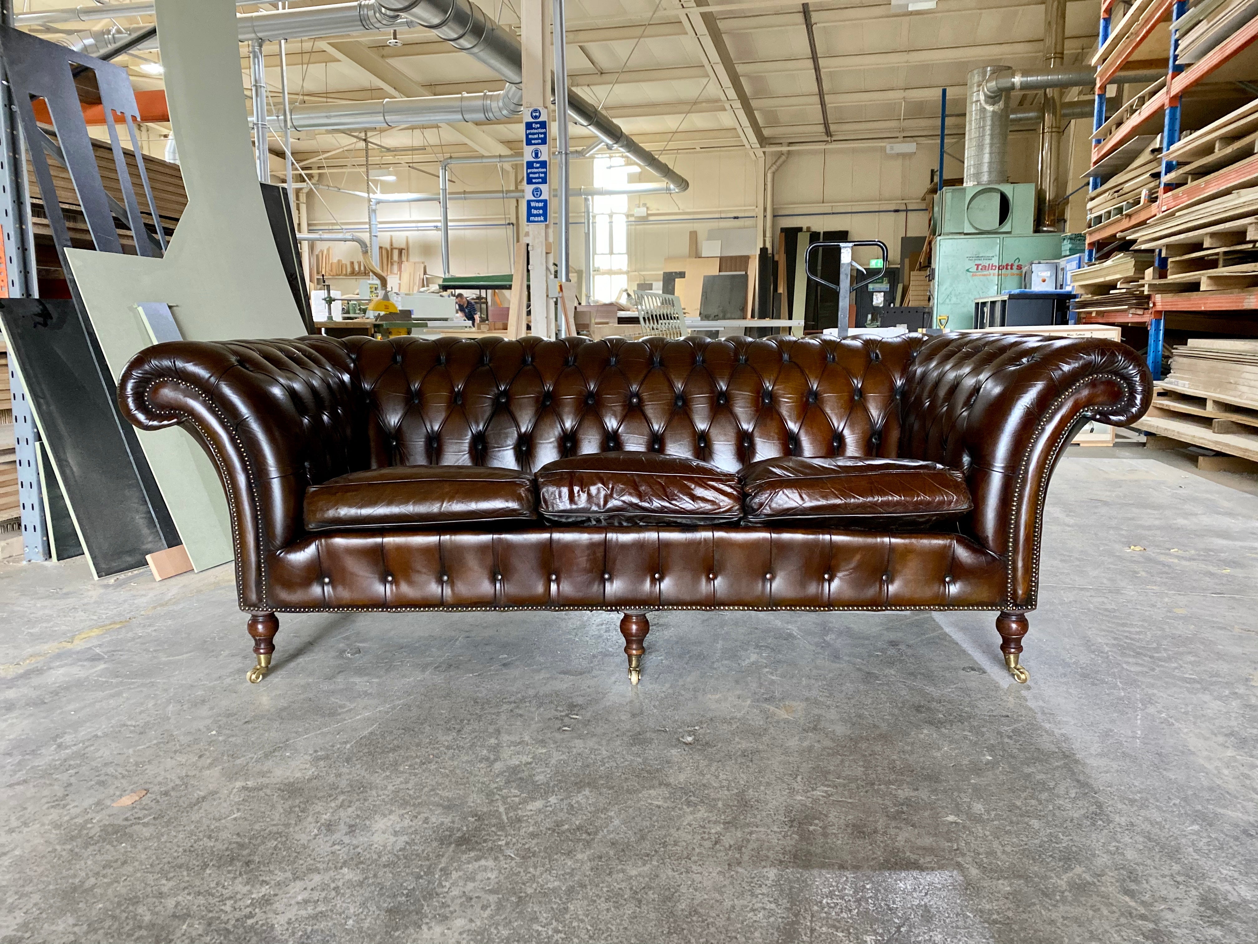 A Very Elegant Vintage Chesterfield Sofa that has been re-dyed