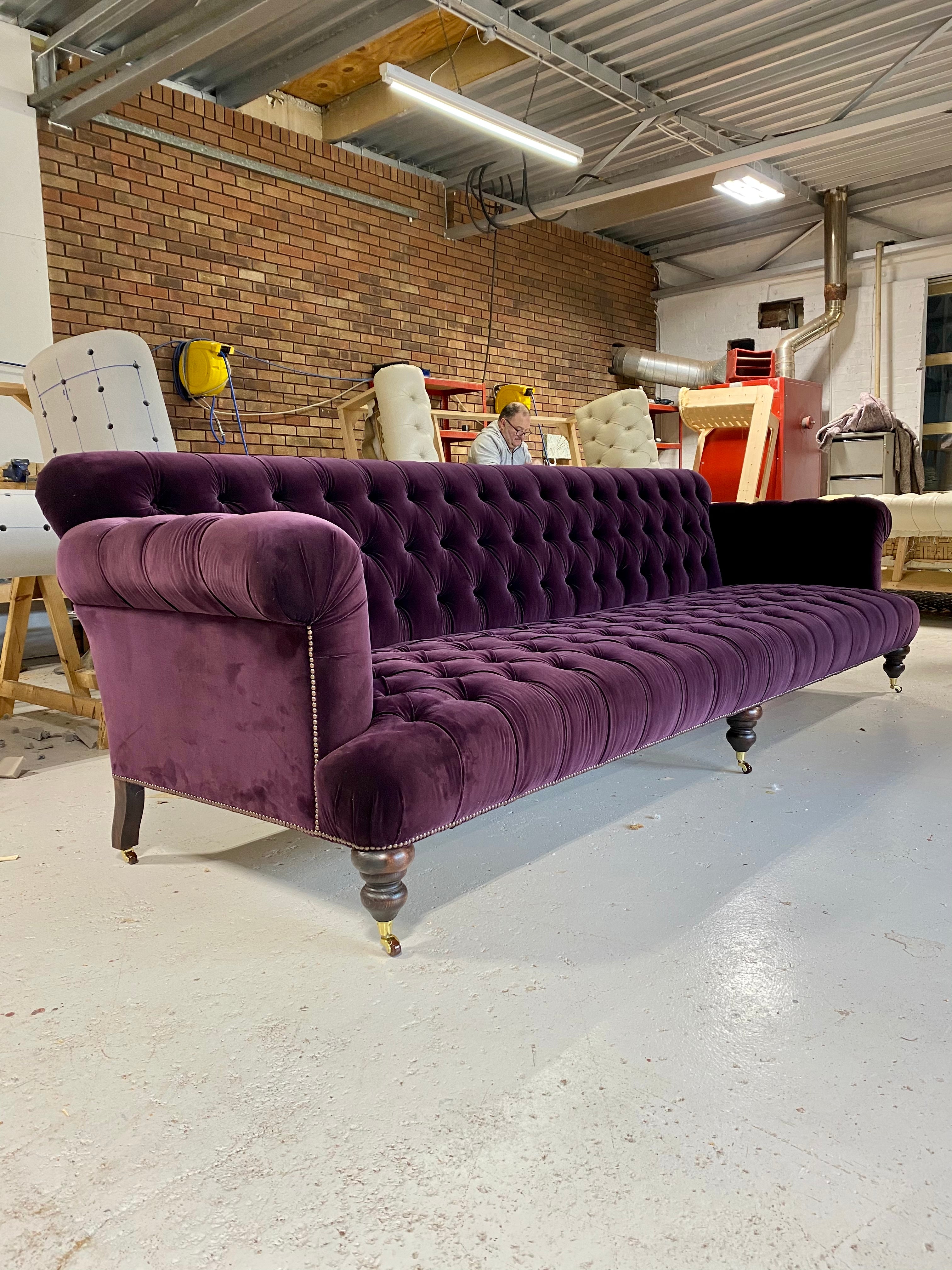 Our Ralph Sofa in Amy Somerville Smoking Room Velvet