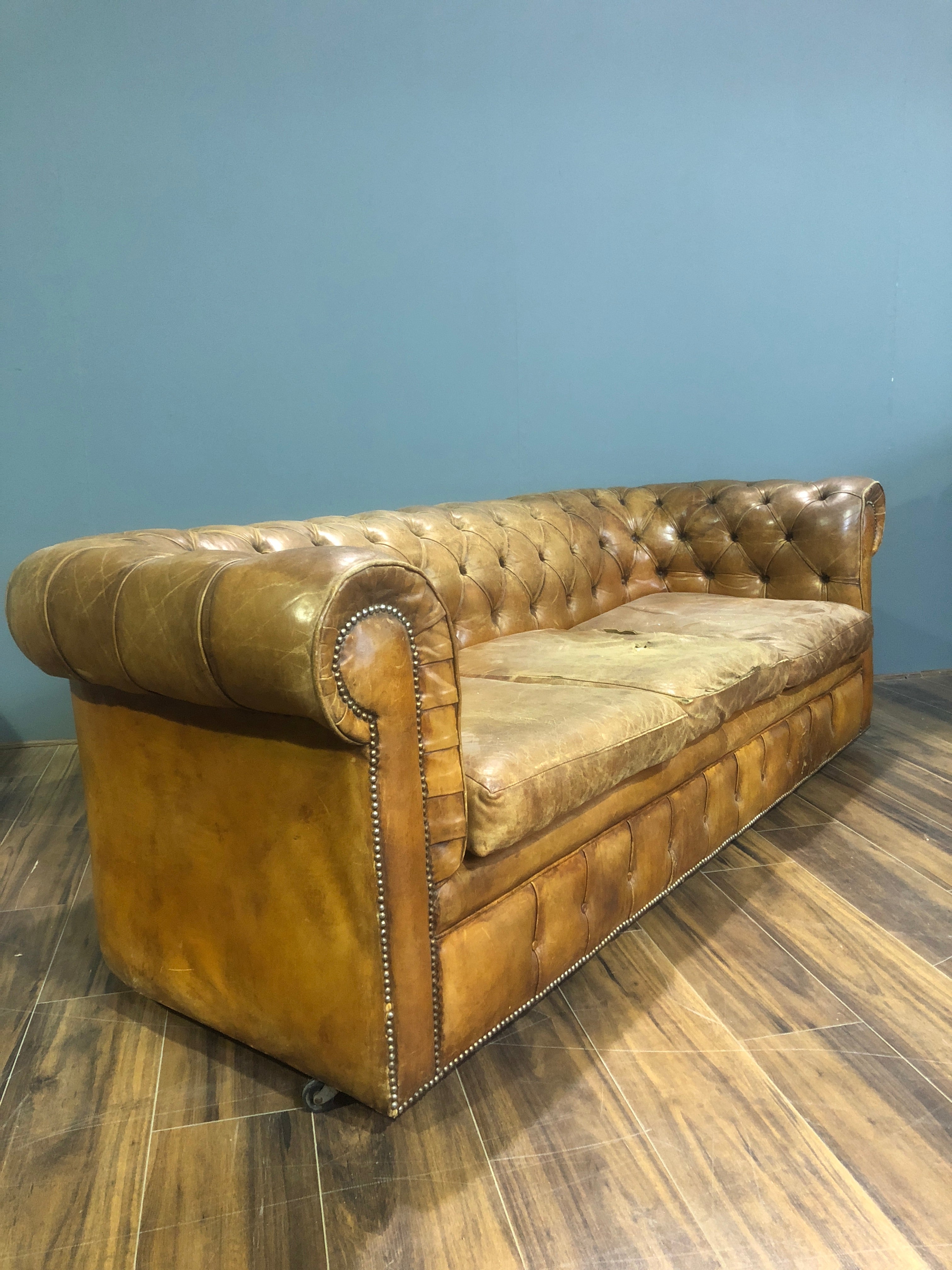 A Very Good MidC Vintage Leather Sofa