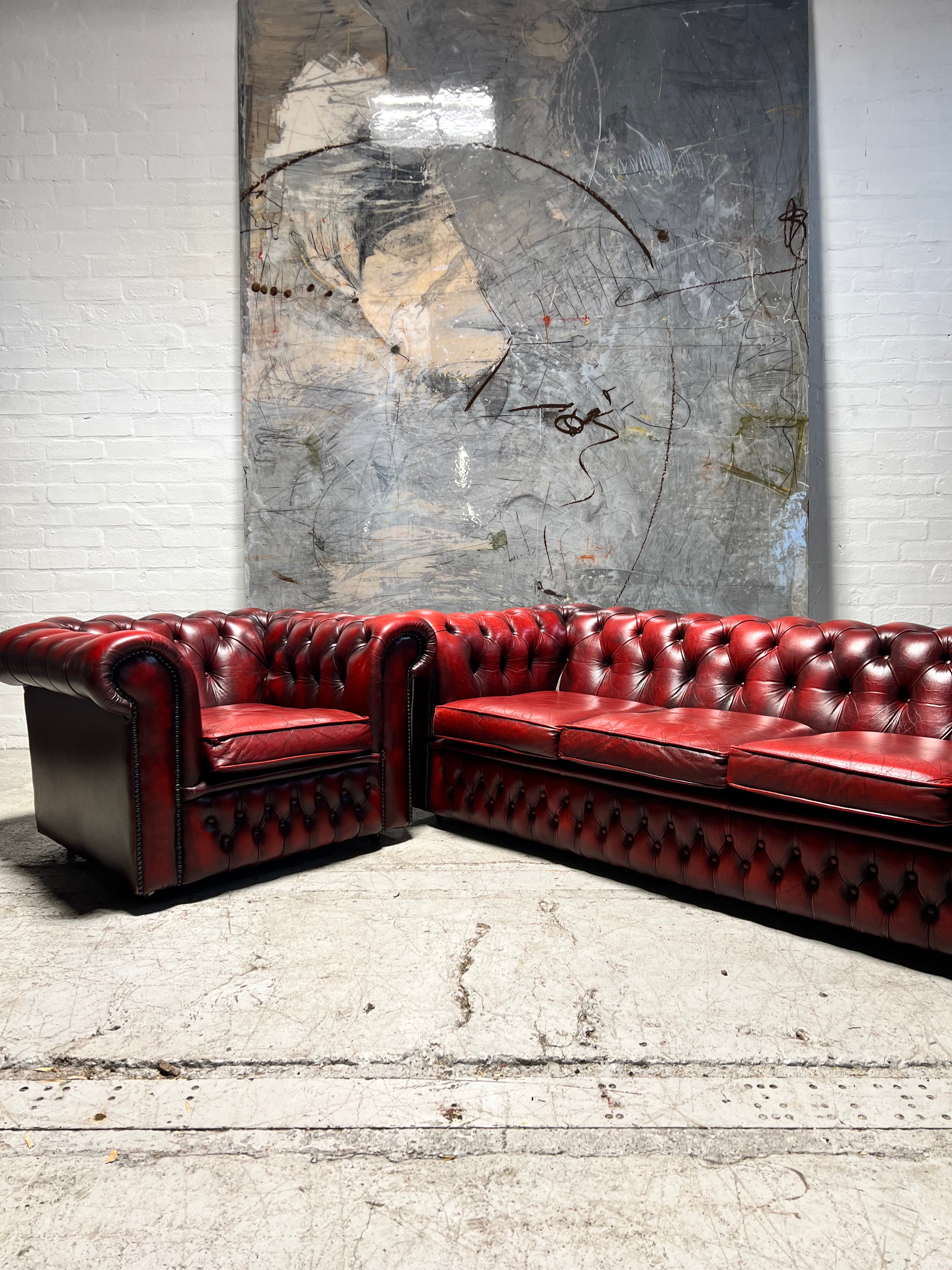 A Great Value 2 Piece Chesterfield Suite