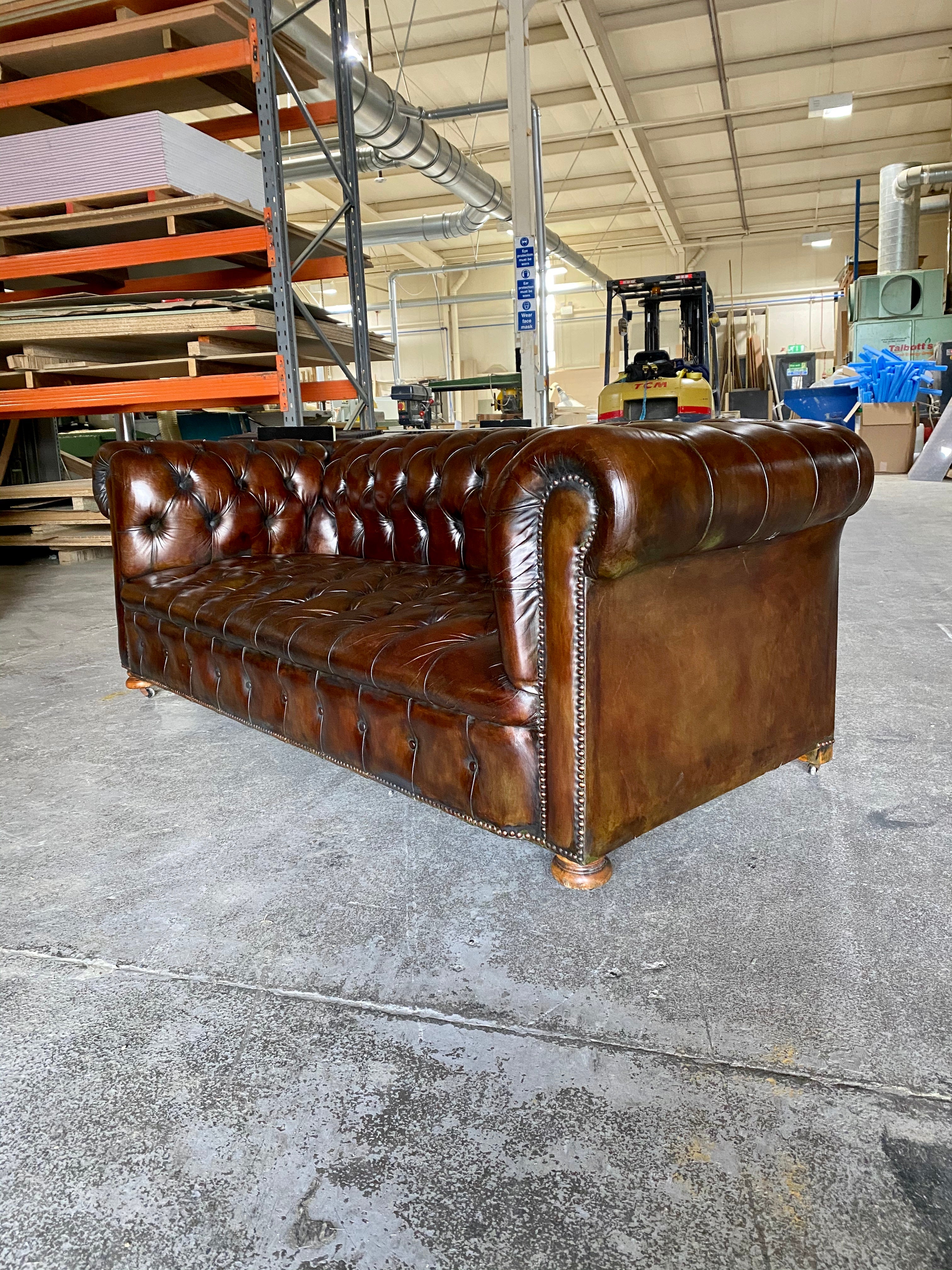 A Delicious Deep & Rich Brown MidC Chesterfield in Amazing Condition